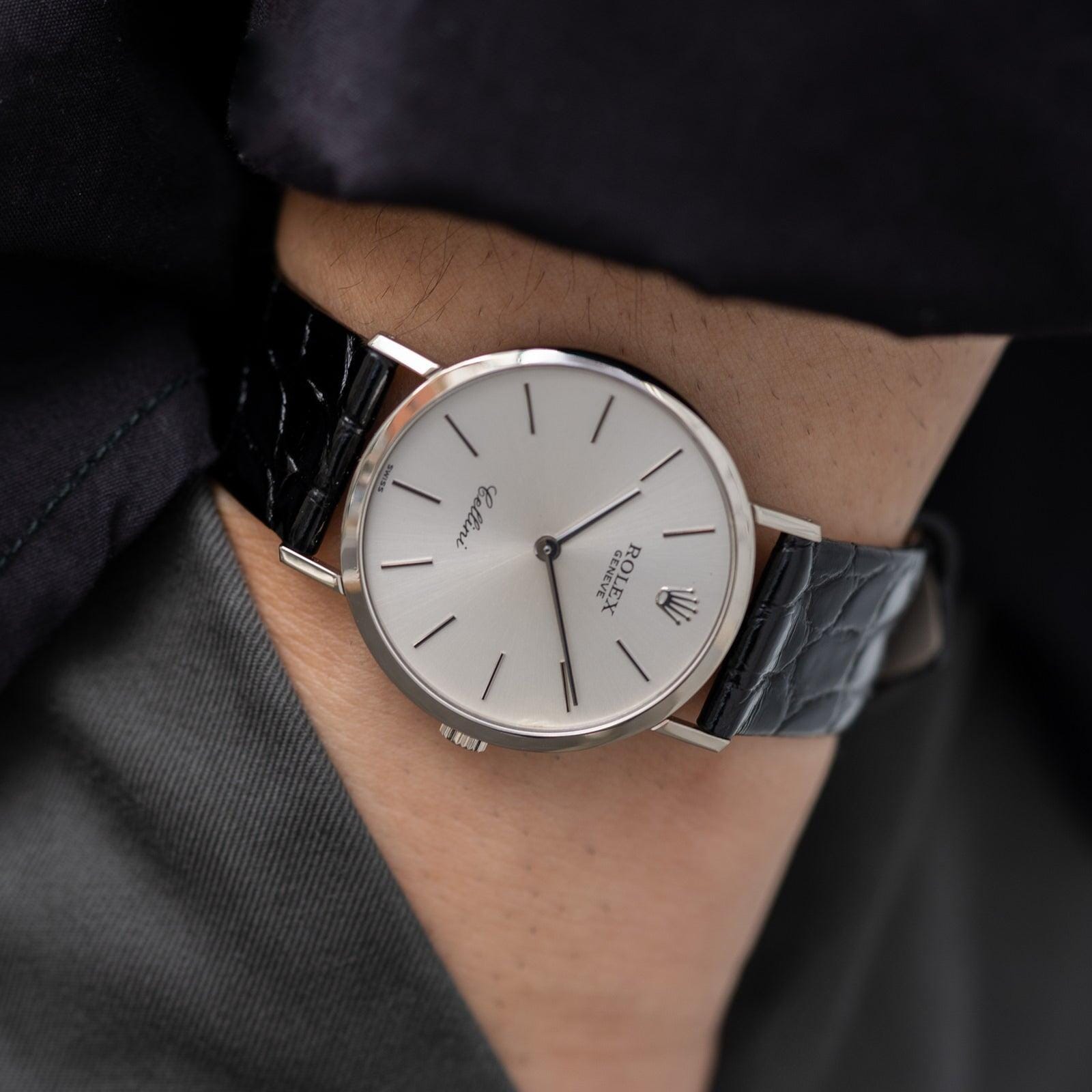 ROLEX CELLINI 4112 WG SILVER DIAL - Arbitro