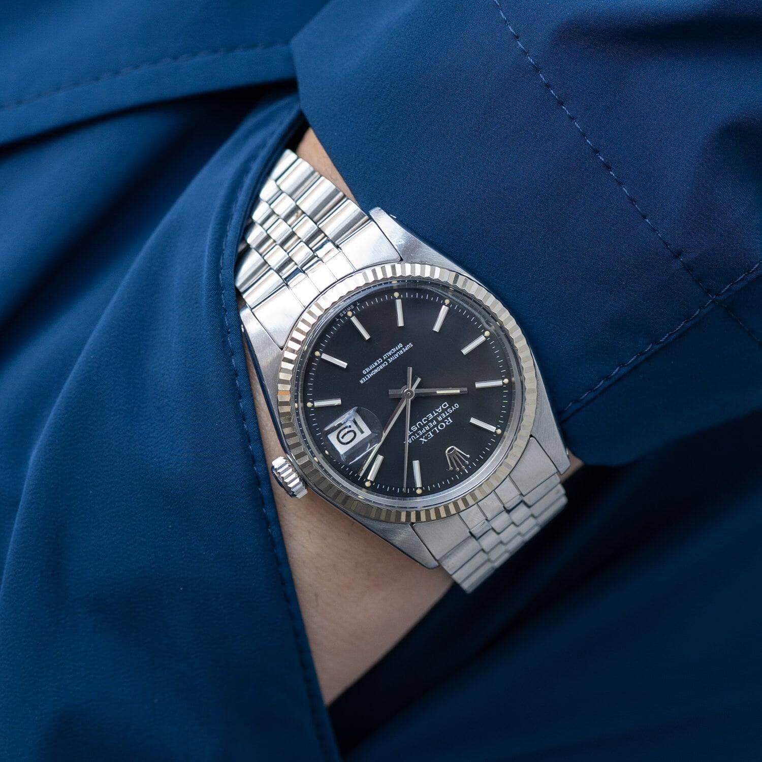 ROLEX Datejust 1601 Matte Black Dial - Arbitro