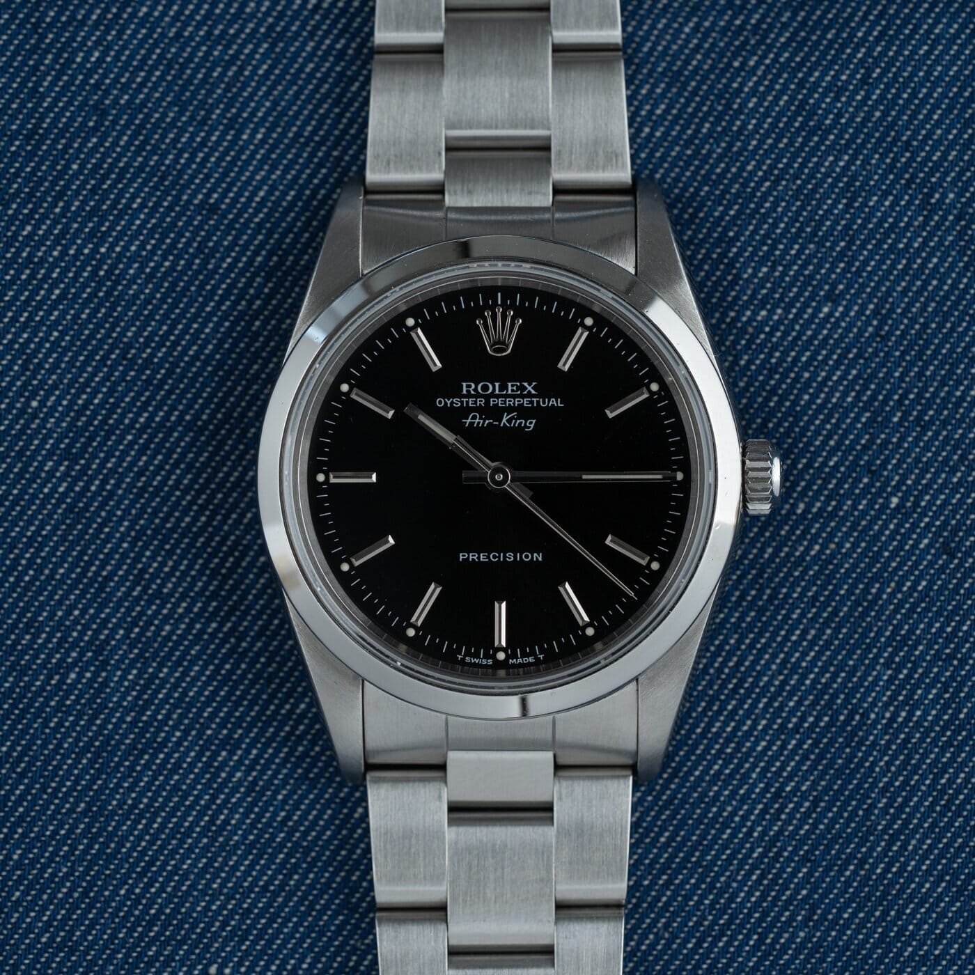 SOLD ROLEX AIR-KING 14000 BLACK DIAL - Arbitro