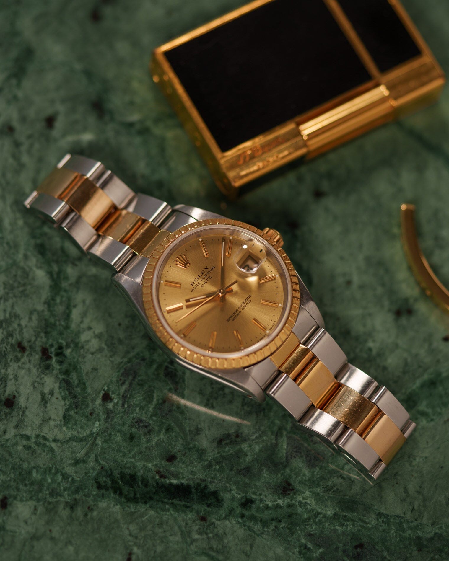 ロレックス オイスターパーペチュアルデイト 15203 SSxYG 箱保証書付き Watch ROLEX