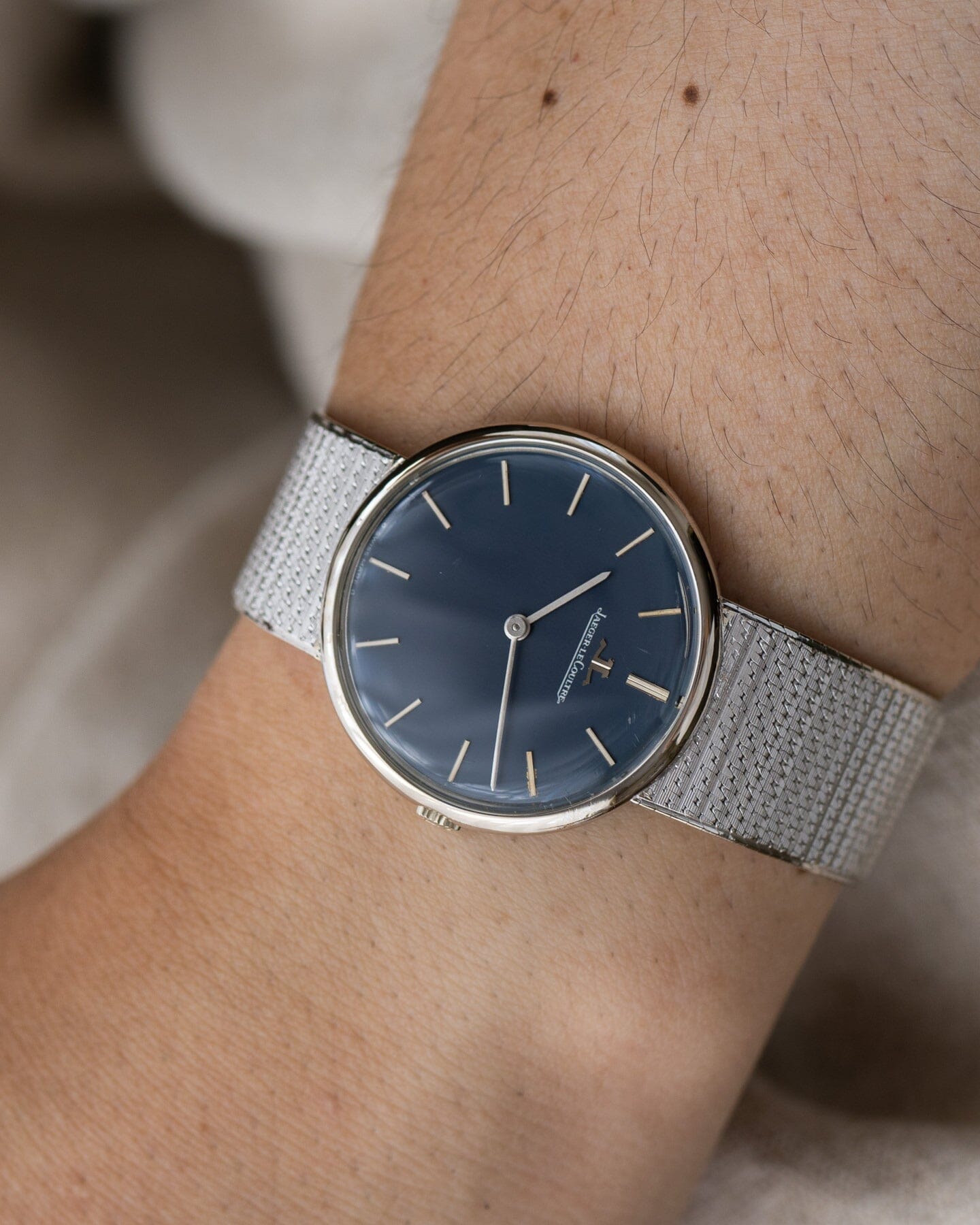 Jaeger-LeCoultre Round WG Navy Sigma Dial Watch Jaeger-LeCoultre