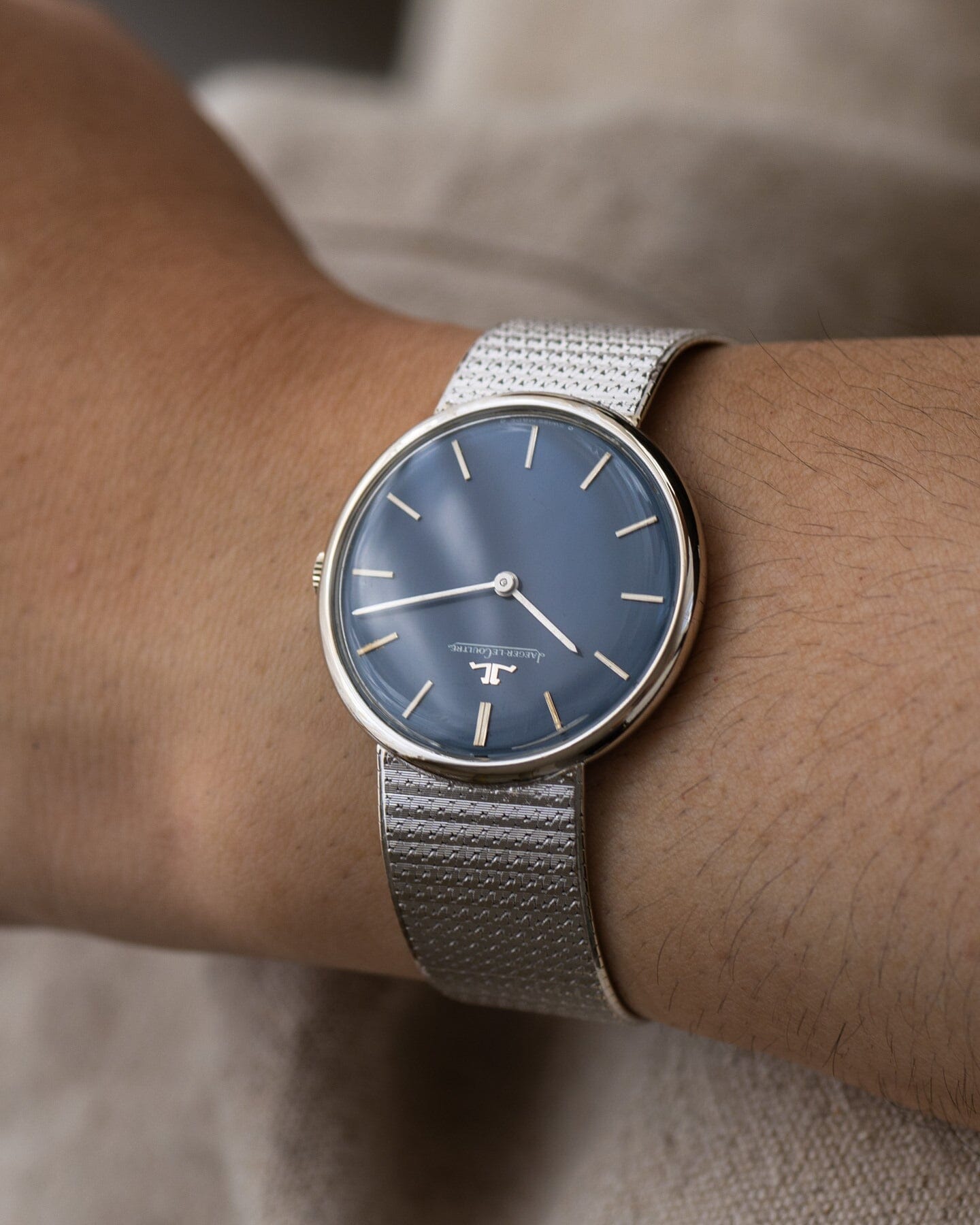 Jaeger-LeCoultre Round WG Navy Sigma Dial Watch Jaeger-LeCoultre
