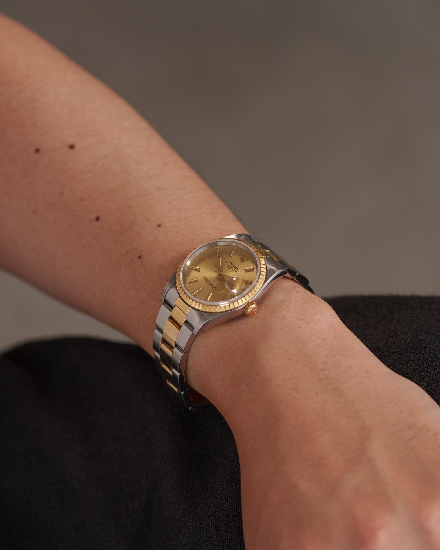 ロレックス オイスターパーペチュアルデイト 15203 SSxYG 箱保証書付き Watch ROLEX