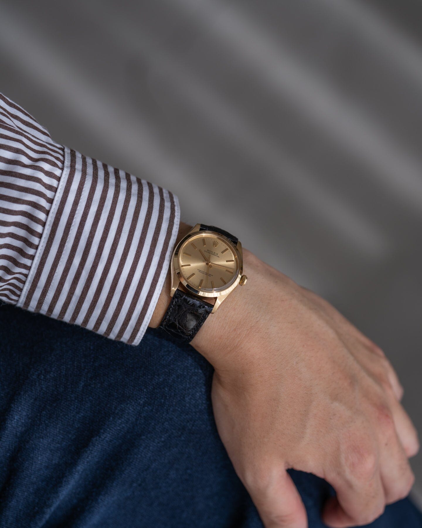 Rolex オイスターパーペチュアル 1002 YG シャンパンダイアル Watch ROLEX