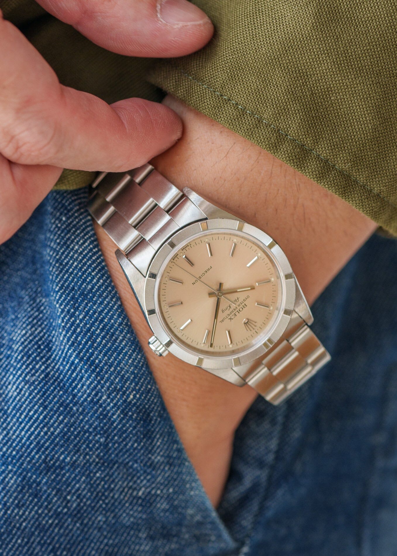 ロレックス エアキング 14010 シルバーパティナダイアル Watch ROLEX
