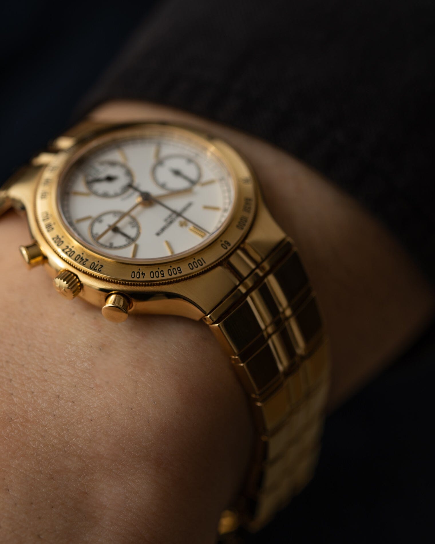 Vacheron Constantin フィディアス 49001 YG クロノグラフ ホワイトエナメルダイアル Watch VACHERON CONSTANTIN