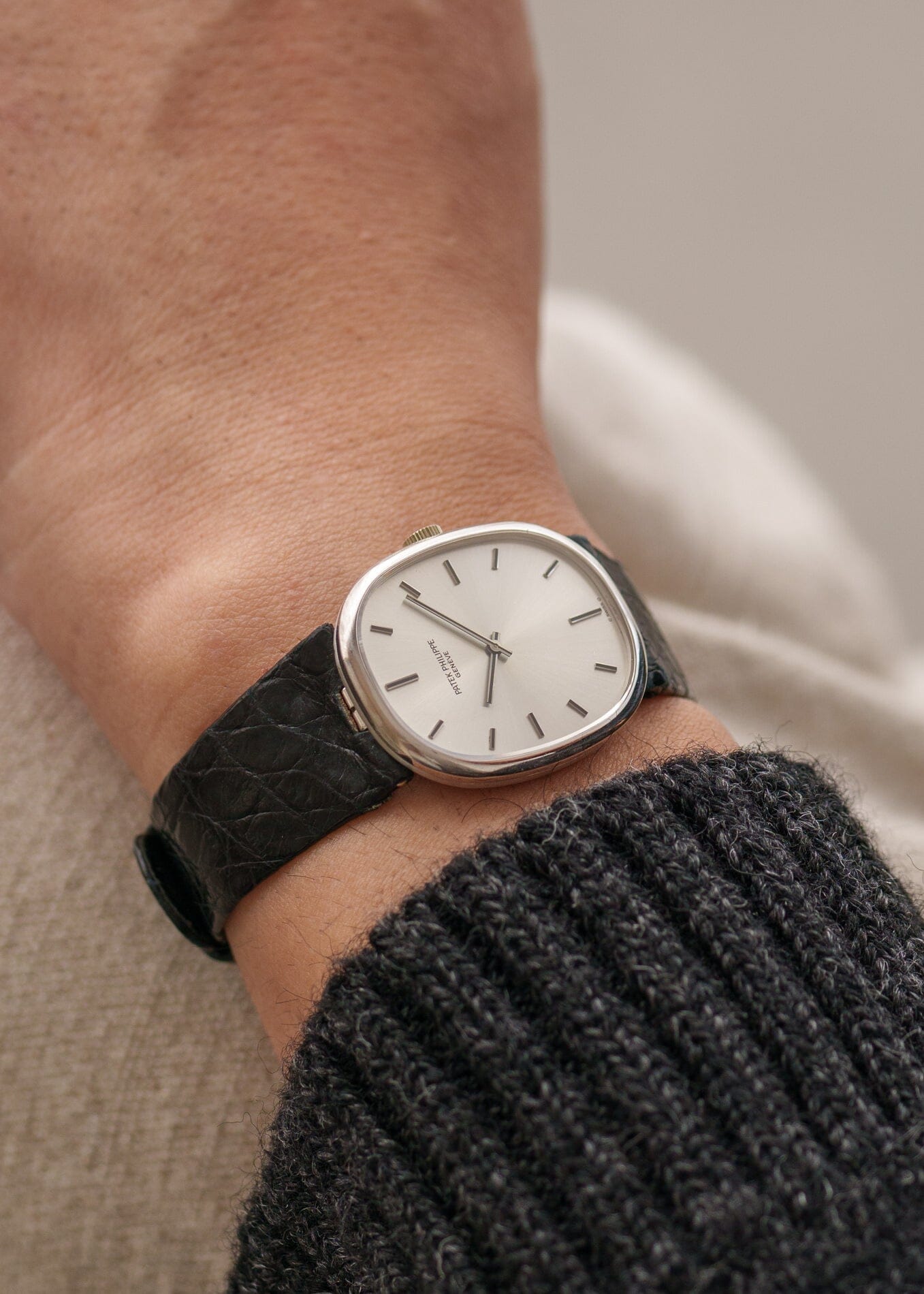 Patek Philippe ゴールデンエリプス 3848 WG シルバーシグマダイアル Watch PATEK PHILIPPE