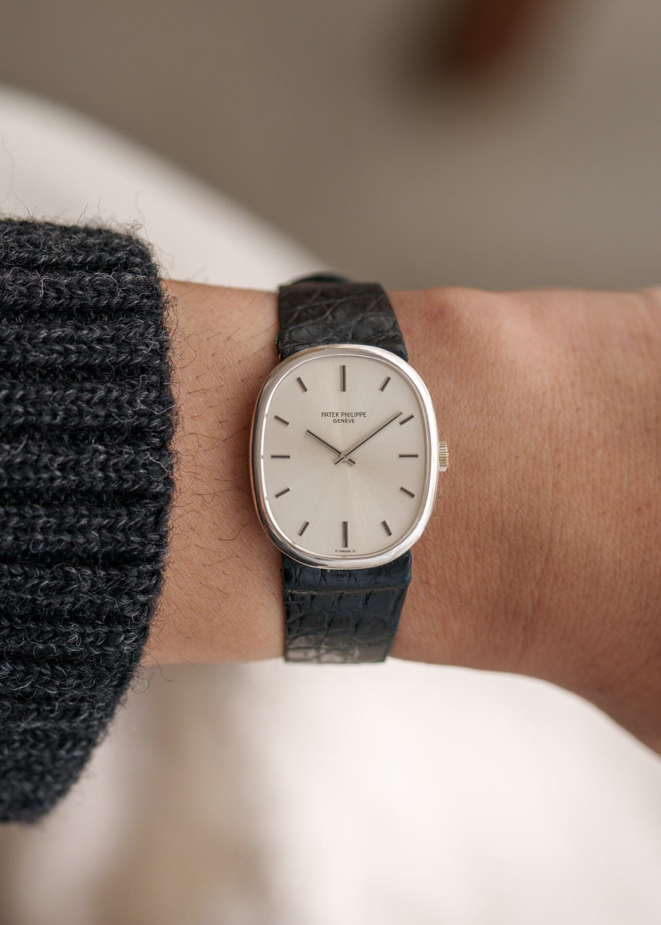 Patek Philippe ゴールデンエリプス 3848 WG シルバーシグマダイアル Watch PATEK PHILIPPE