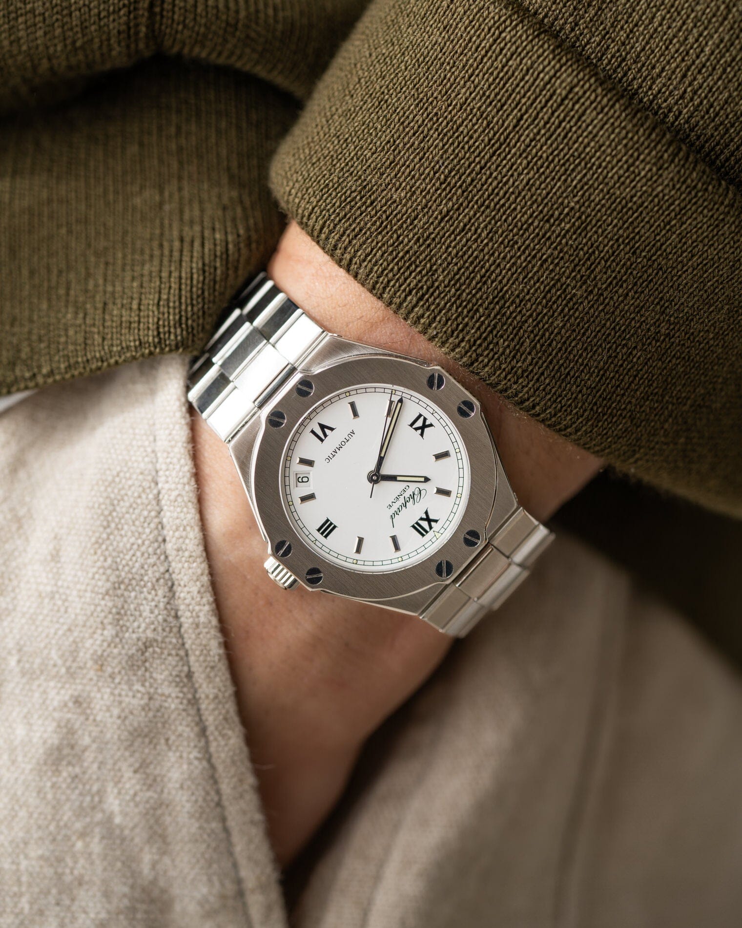 Chopard サンモリッツ 8300 SS ホワイトローマン Watch CHOPARD