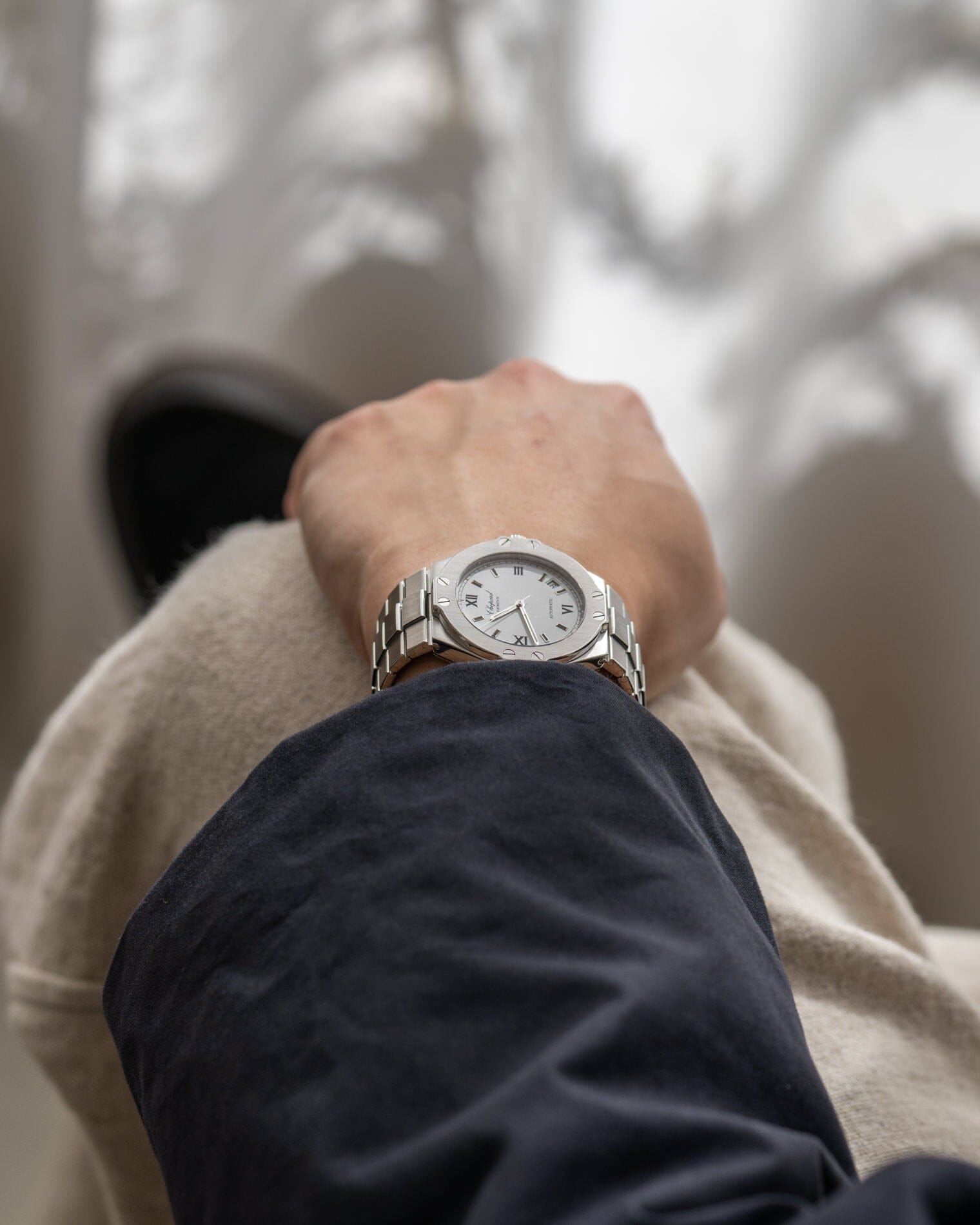 Chopard サンモリッツ 8300 SS ホワイトローマン Watch CHOPARD