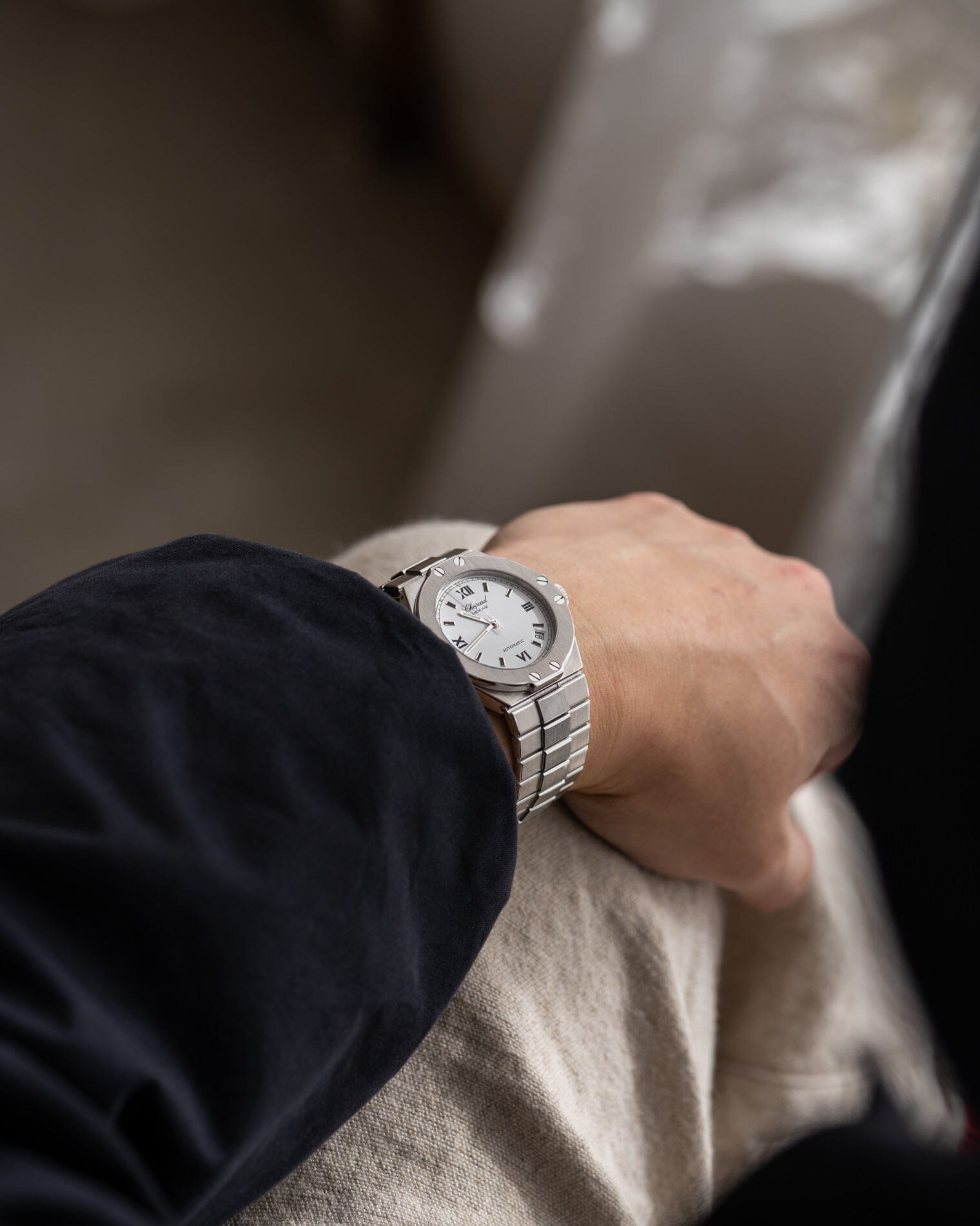 Chopard サンモリッツ 8300 SS ホワイトローマン Watch CHOPARD