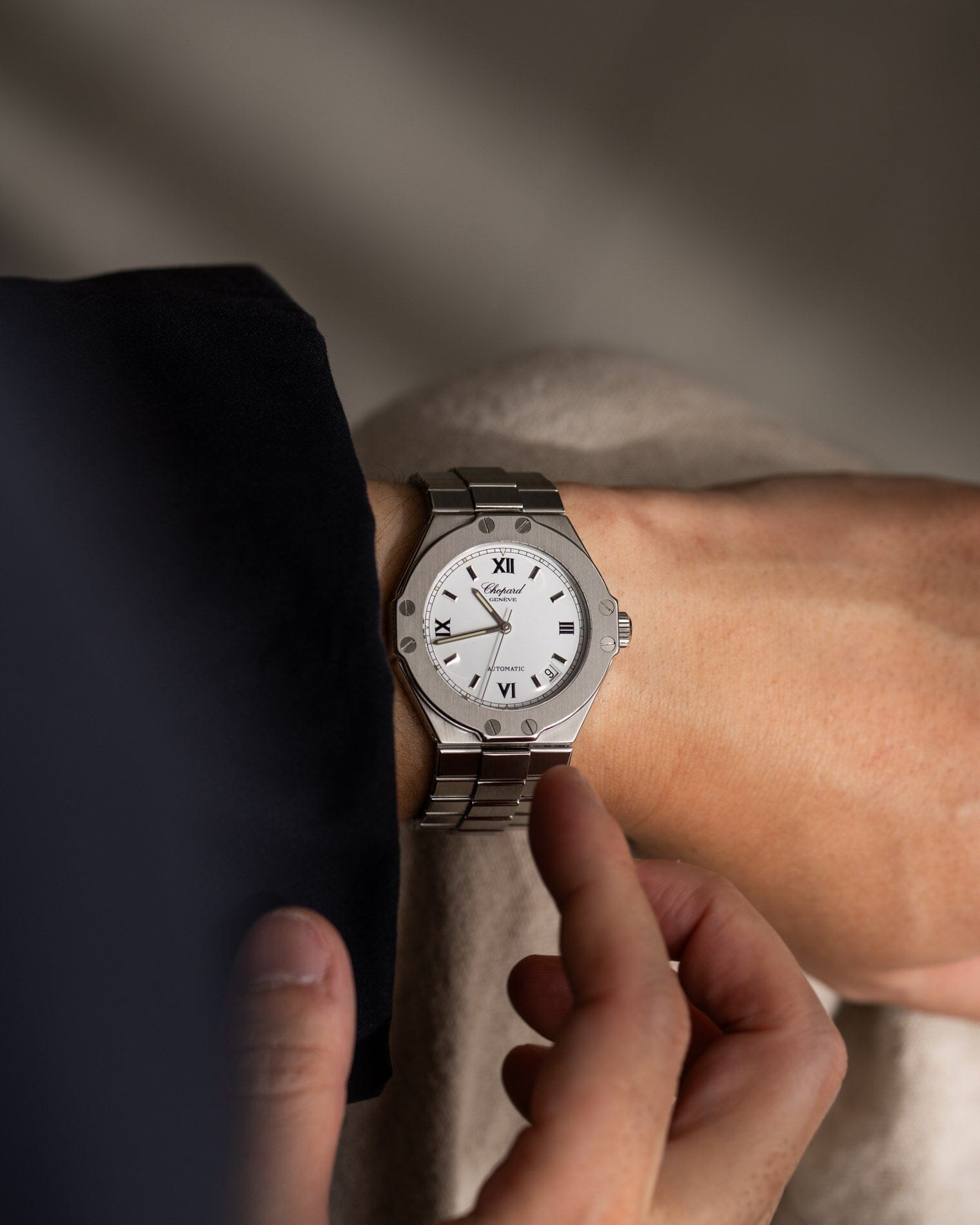 Chopard サンモリッツ 8300 SS ホワイトローマン Watch CHOPARD