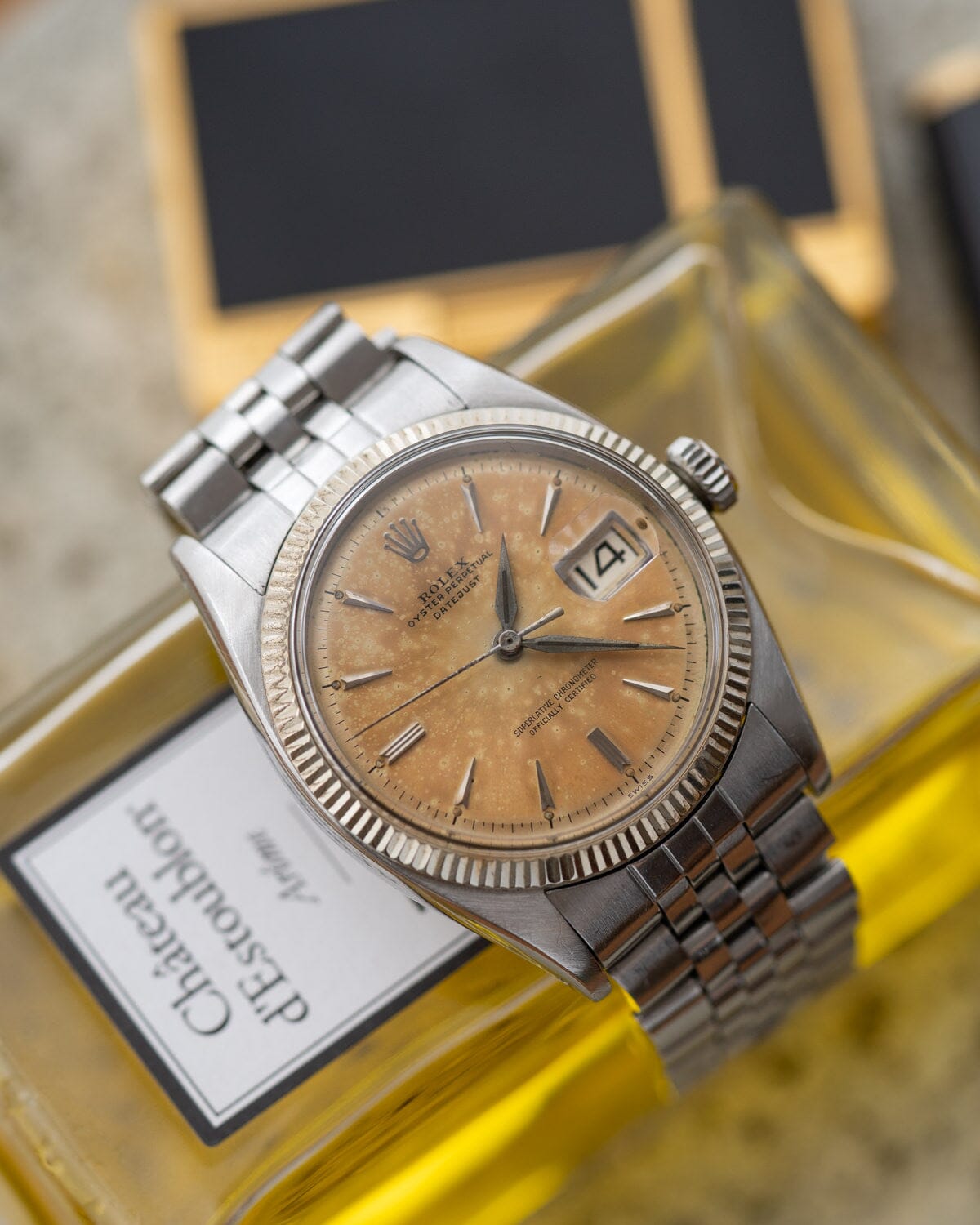 Rolex Datejust 6605 Silver Patina Dial Watch ROLEX