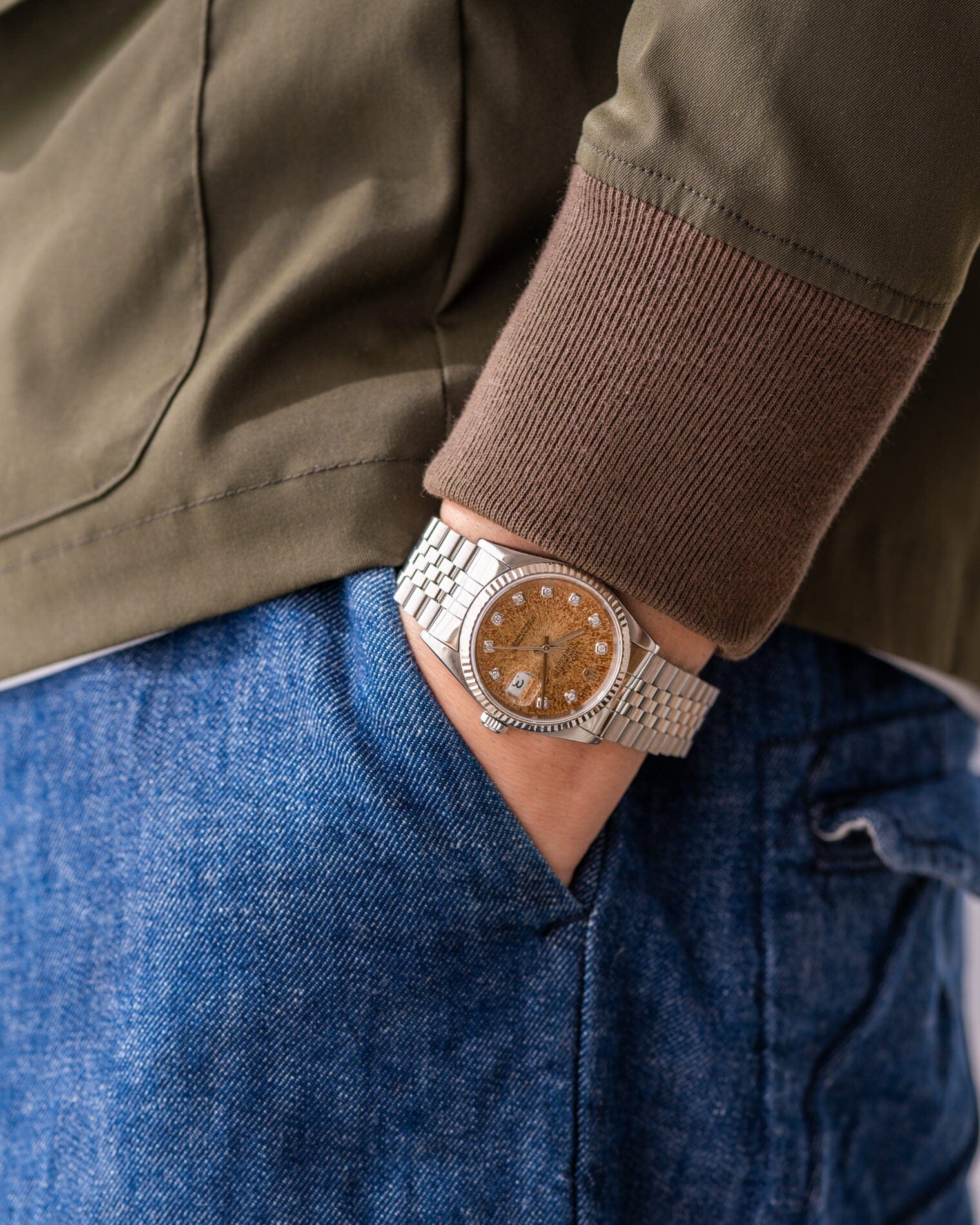 Rolex デイトジャスト 16234G パティナ ダイヤモンドダイアル 箱保証書付 Watch ROLEX