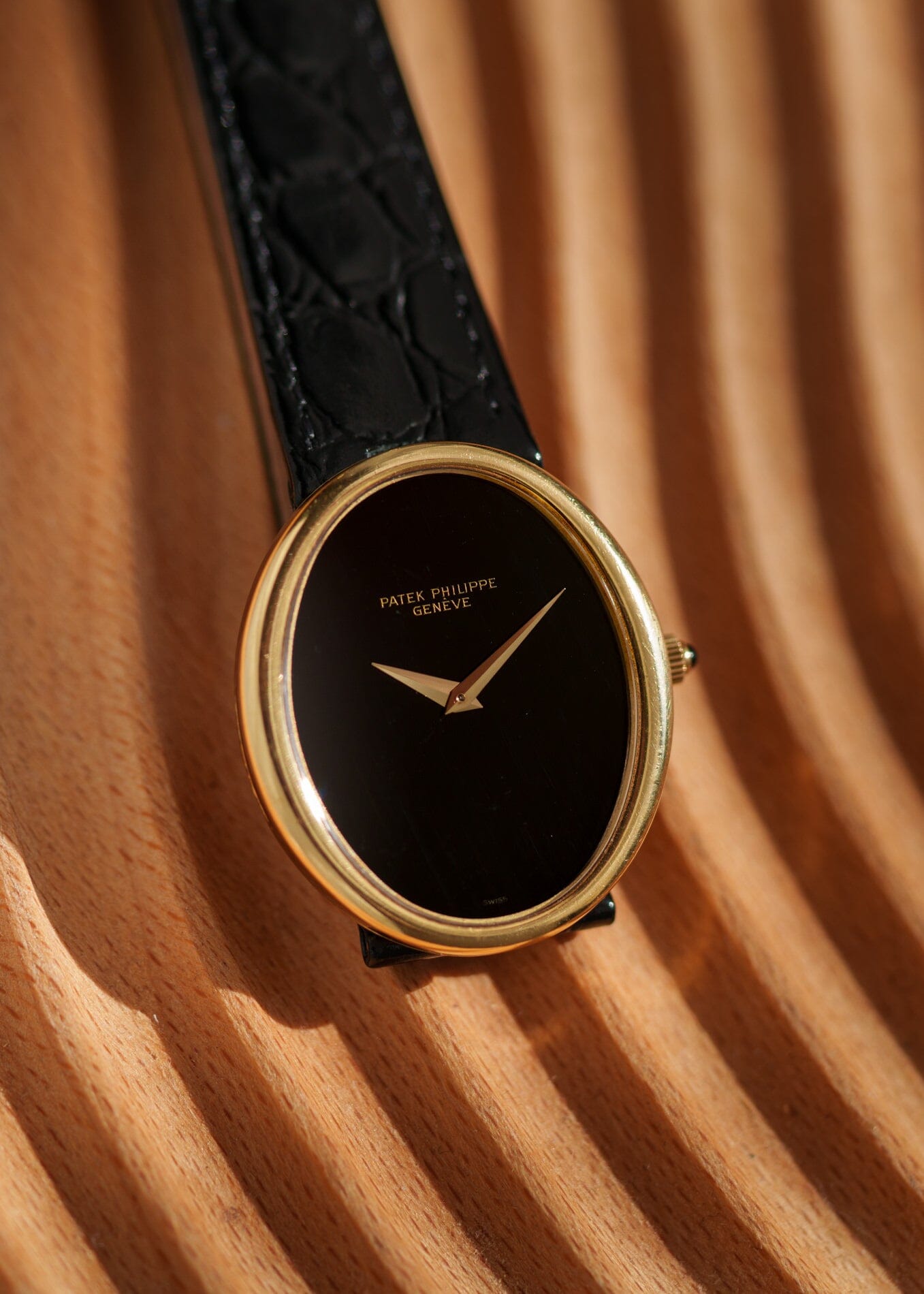 Patek Philippe ゴールデンエリプス 3598 YG オニキス アーカイブ付き Watch PATEK PHILIPPE