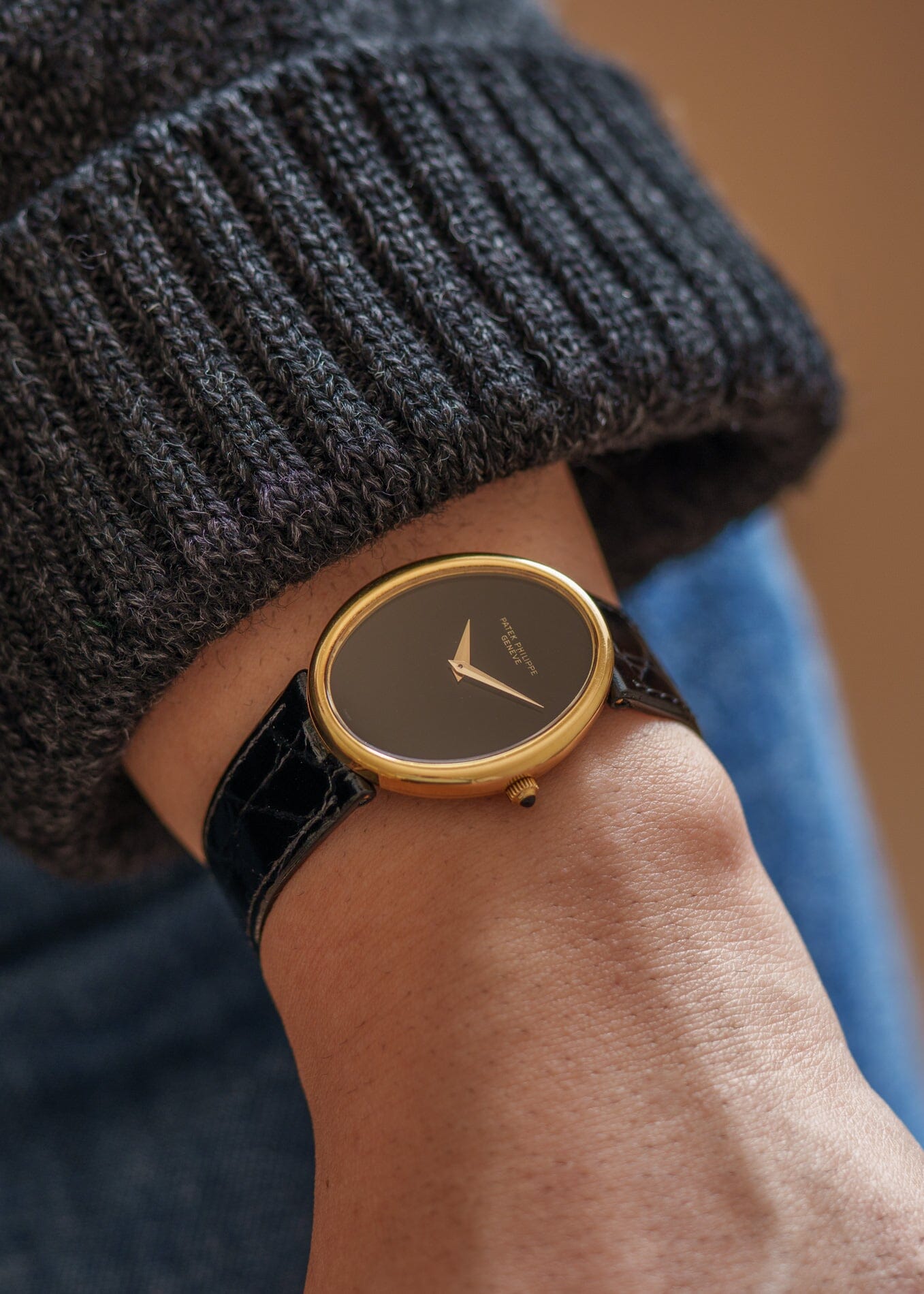 Patek Philippe ゴールデンエリプス 3598 YG オニキス アーカイブ付き Watch PATEK PHILIPPE