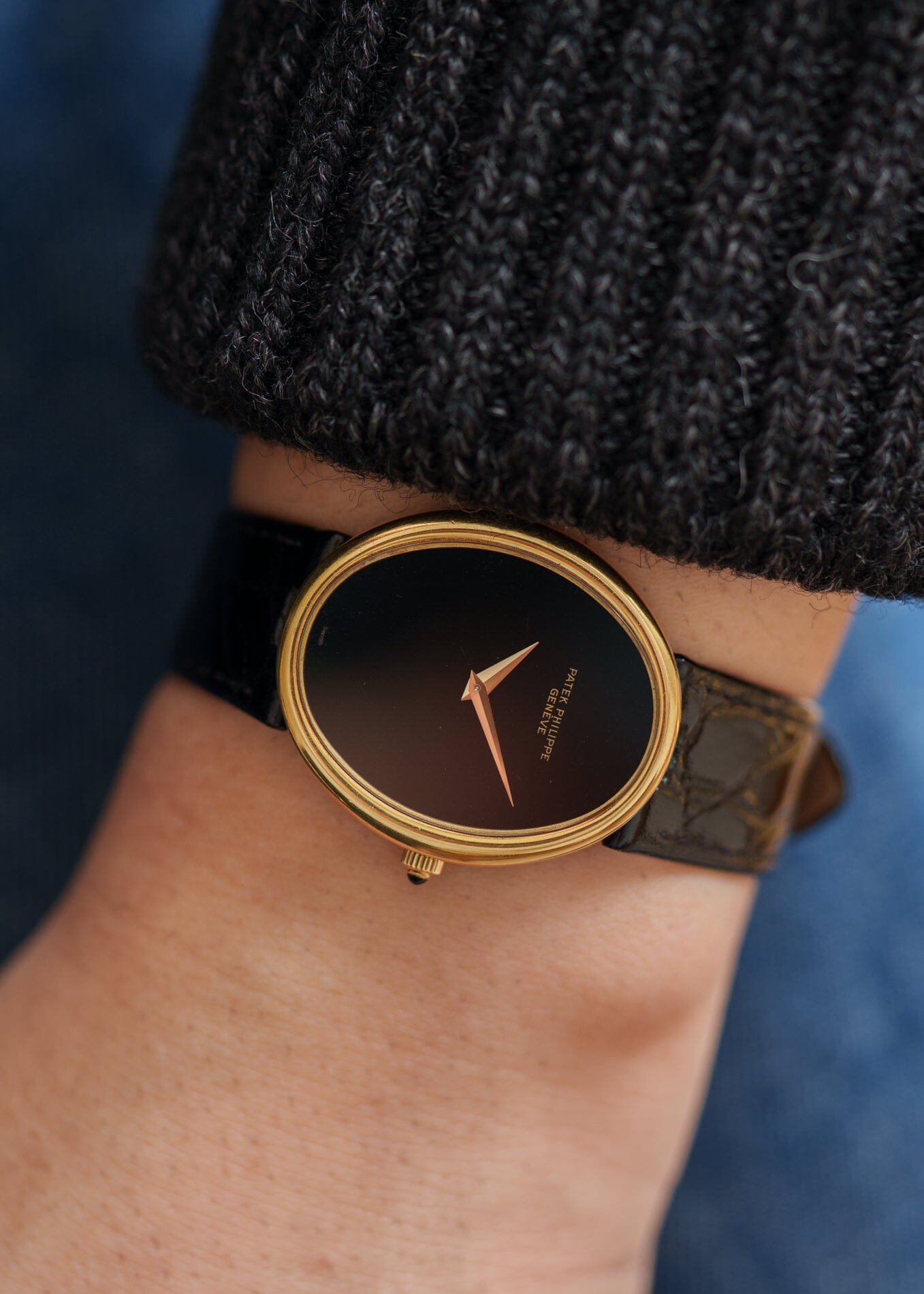 Patek Philippe ゴールデンエリプス 3598 YG オニキス アーカイブ付き Watch PATEK PHILIPPE