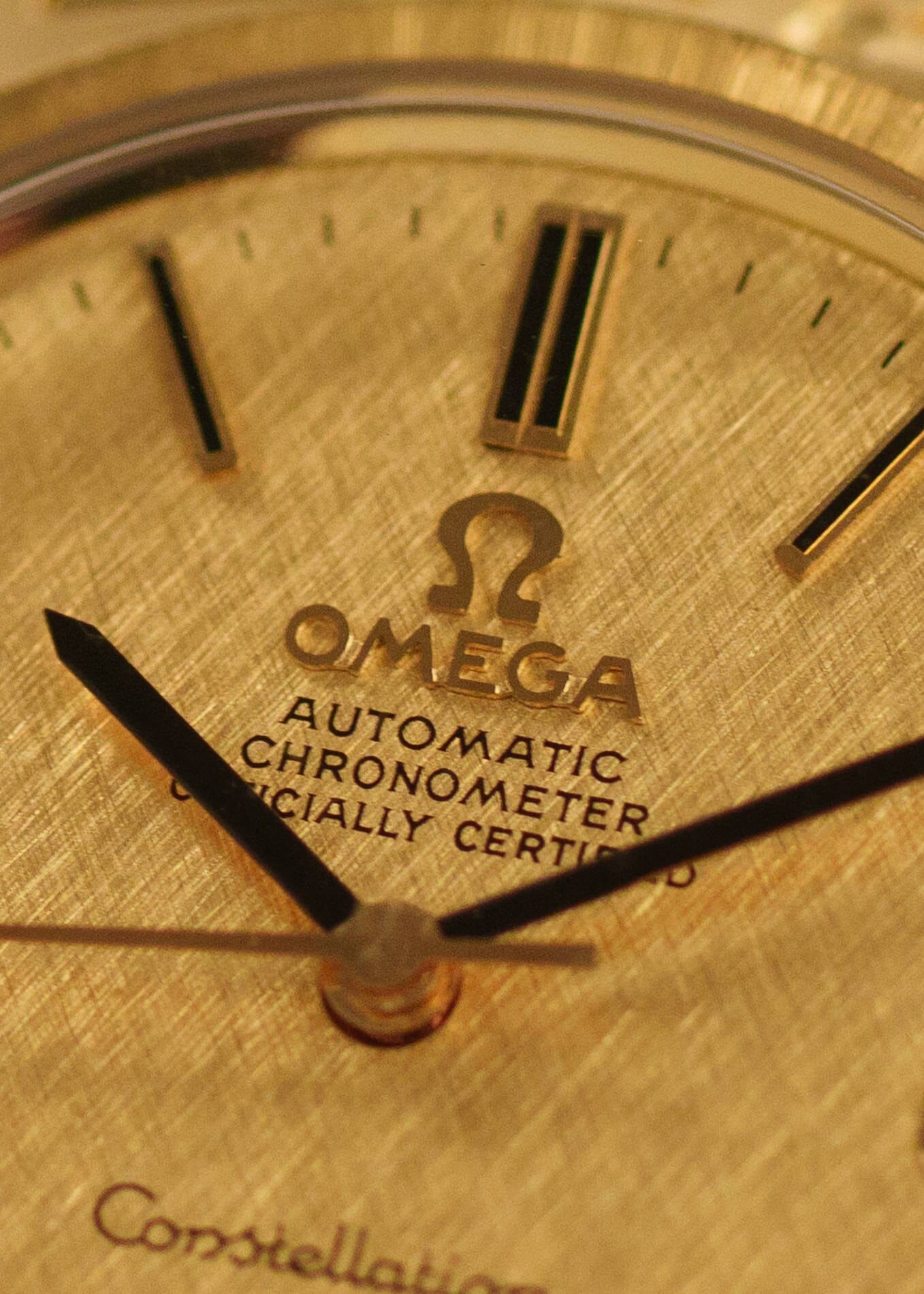Omega コンステレーション YG 168.009/168.017 絹目ダイアル Watch OMEGA