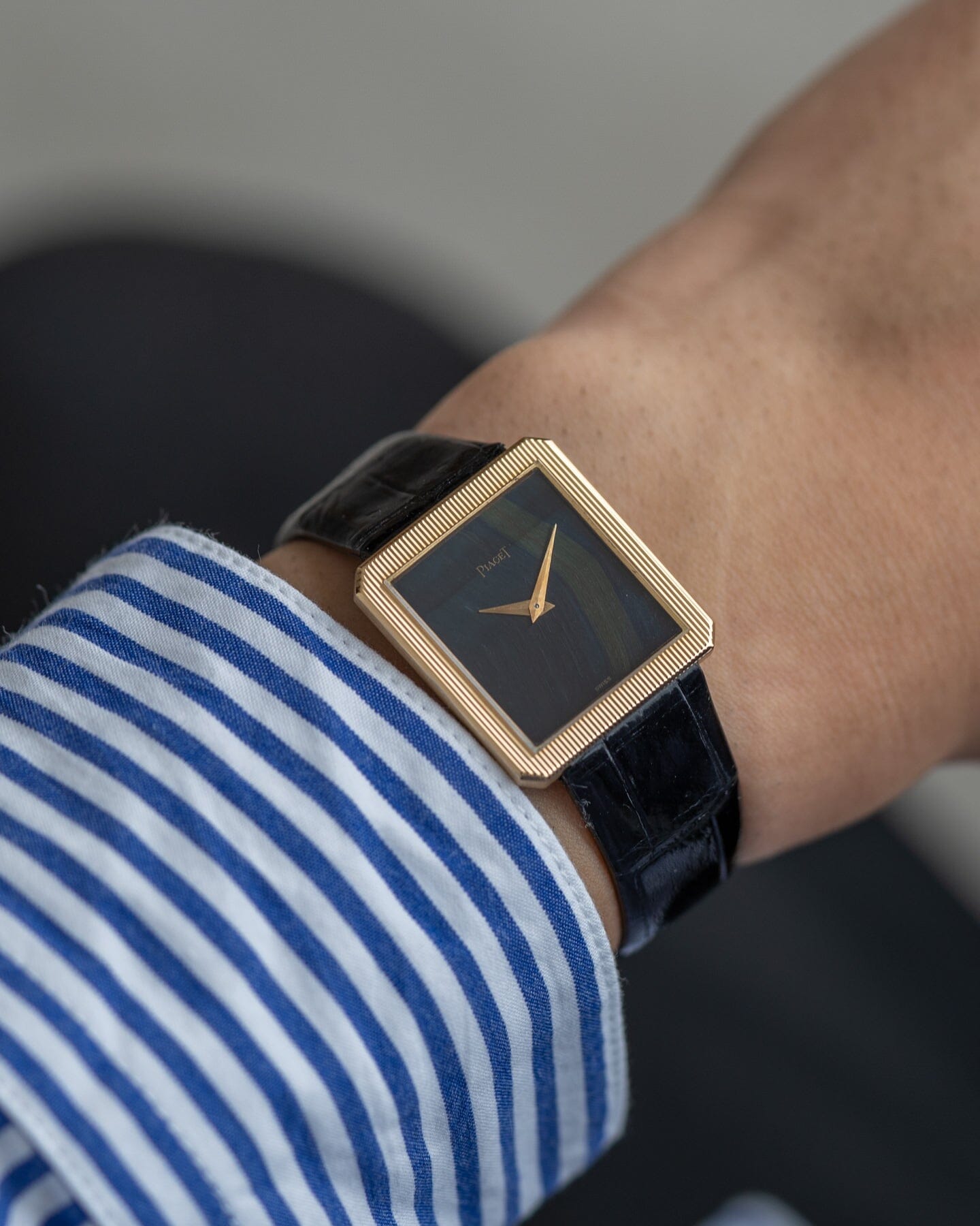 Piaget プロトコール 9154 YG ブルータイガーアイ Watch PIAGET