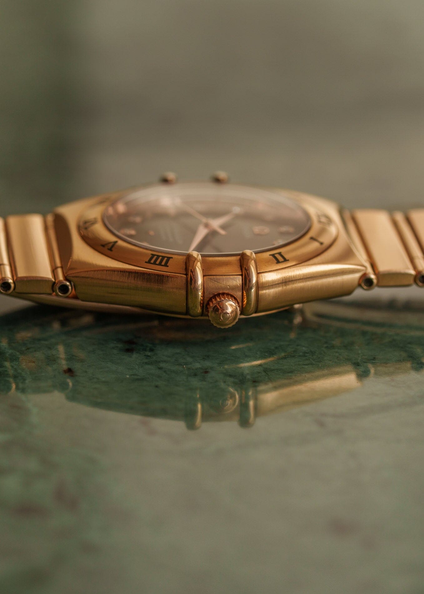 Omega Constellation 1103.60.00 RG Brown Diamond Dial with Box and Paper Watch OMEGA