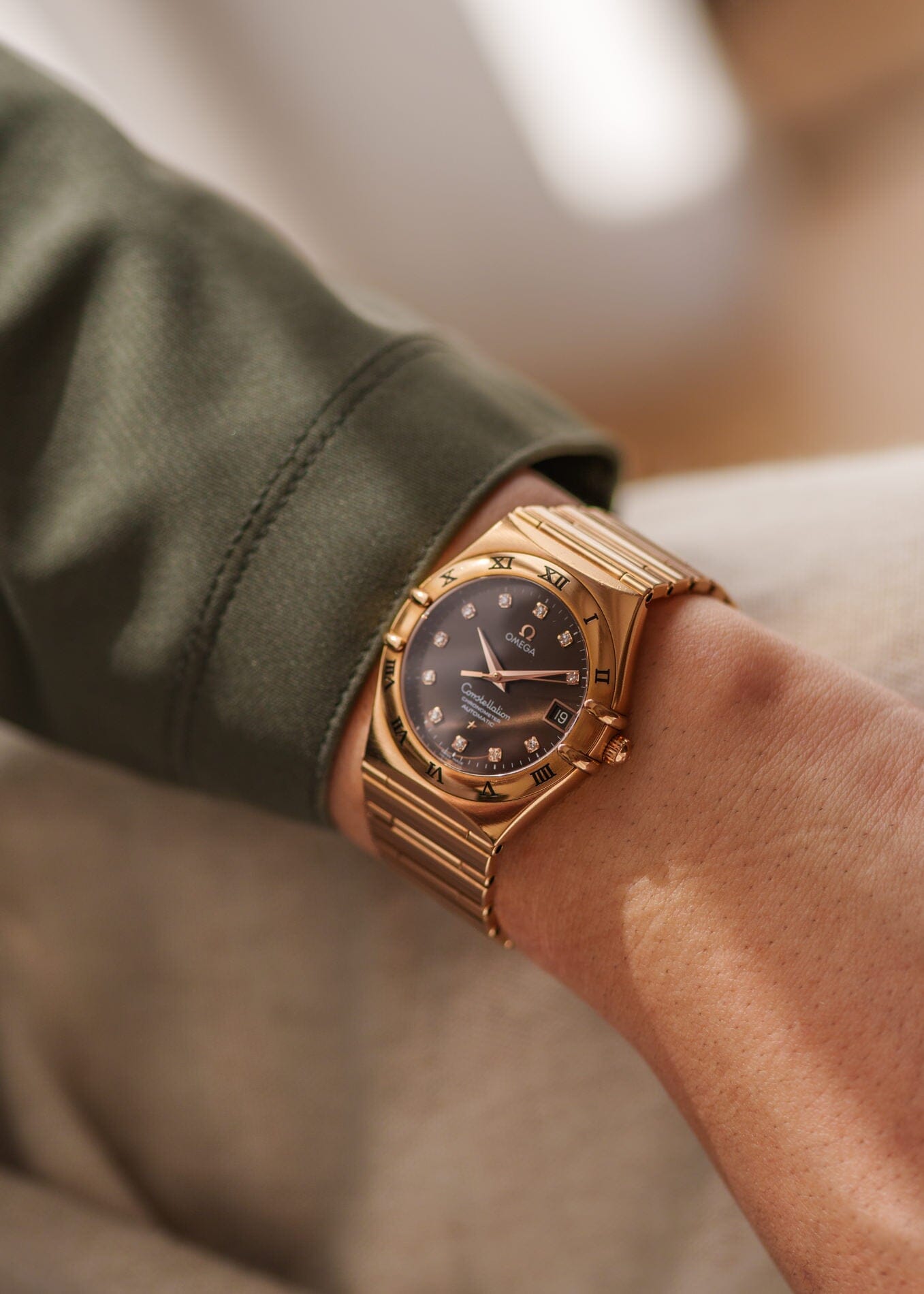 Omega コンステレーション 1103.60.00 RG ブラウンダイヤモンドダイアル フルセット Watch OMEGA