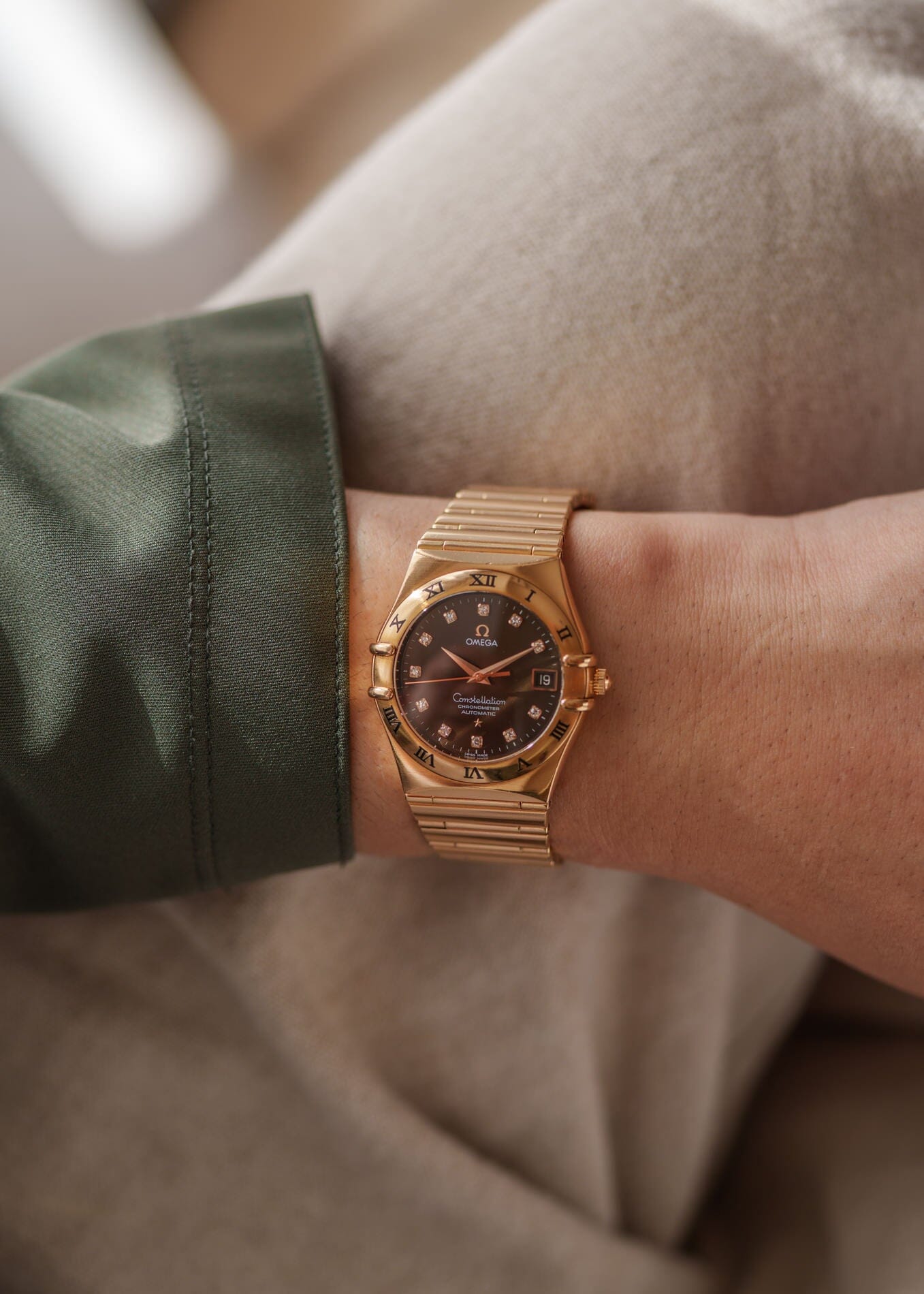 Omega コンステレーション 1103.60.00 RG ブラウンダイヤモンドダイアル フルセット Watch OMEGA