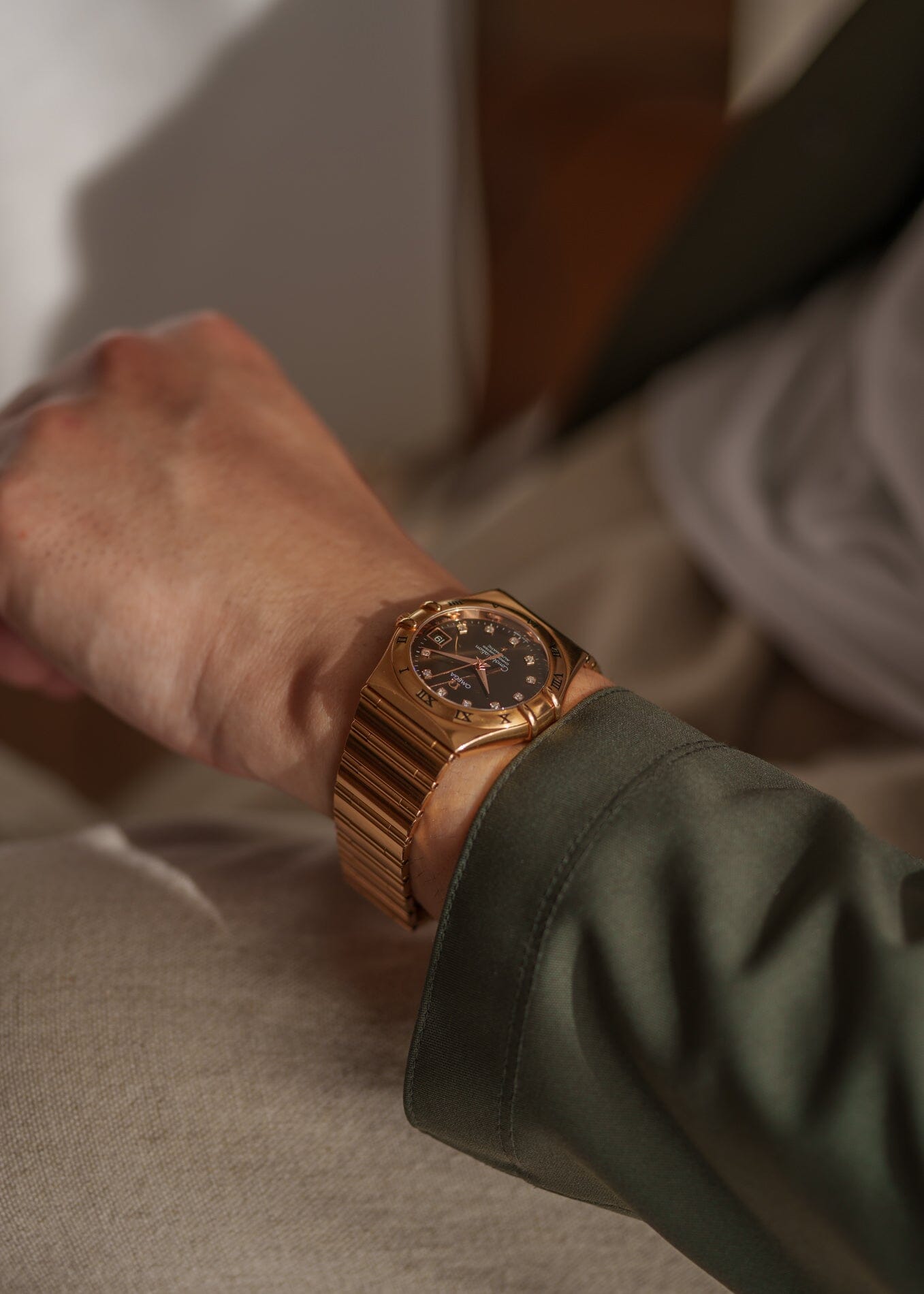 Omega コンステレーション 1103.60.00 RG ブラウンダイヤモンドダイアル フルセット Watch OMEGA