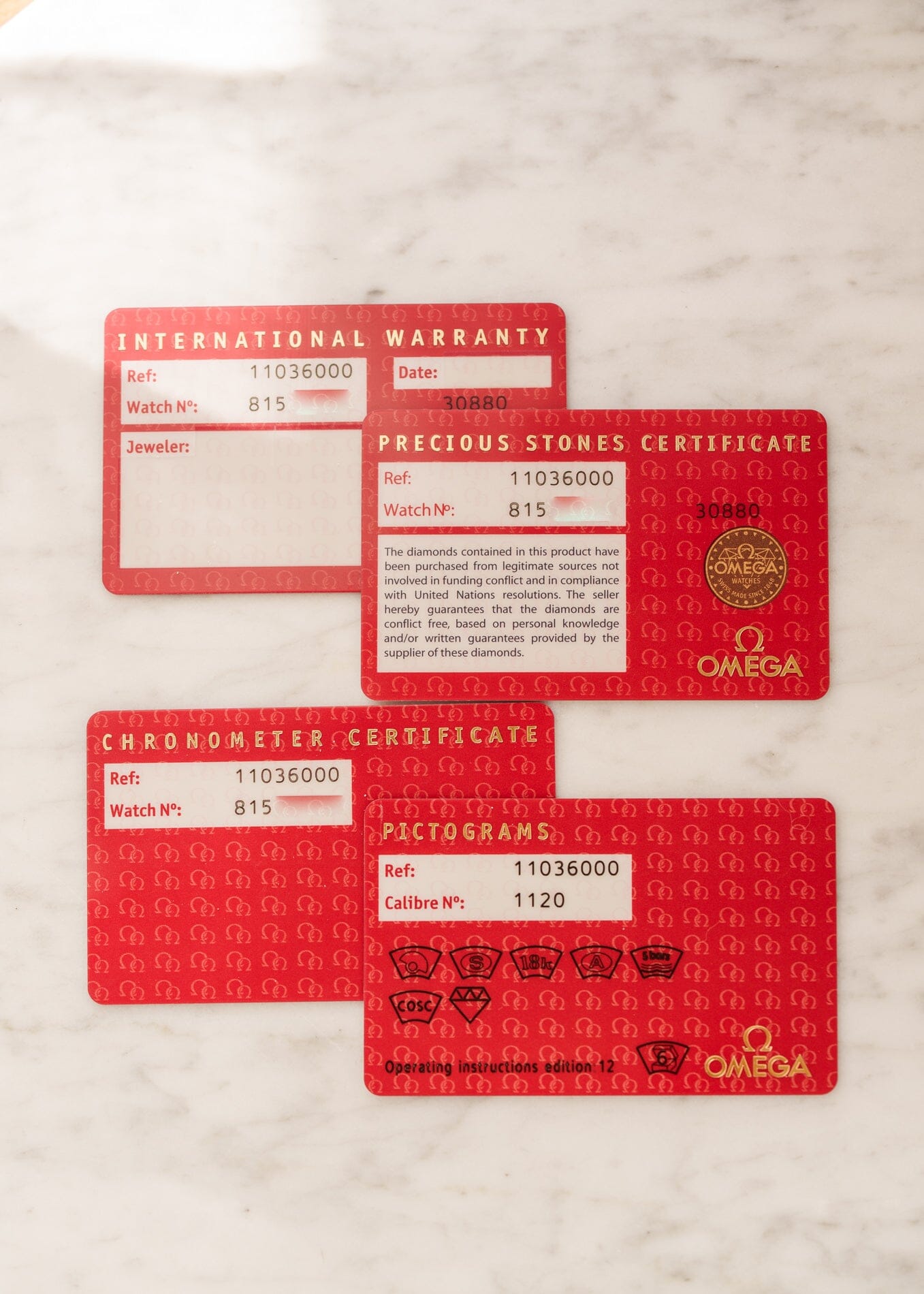 Omega コンステレーション 1103.60.00 RG ブラウンダイヤモンドダイアル フルセット Watch OMEGA