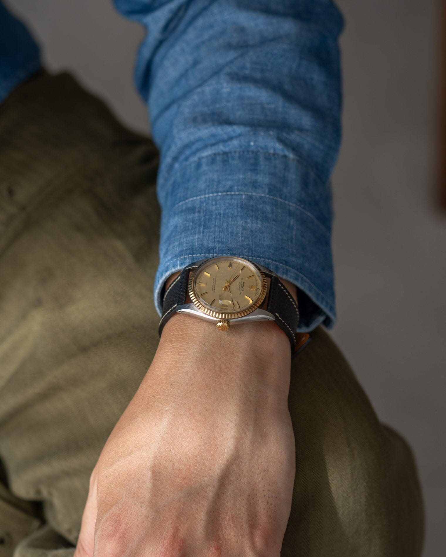 Rolex デイトジャスト 1601 シャンパン絹目ダイアル Watch ROLEX