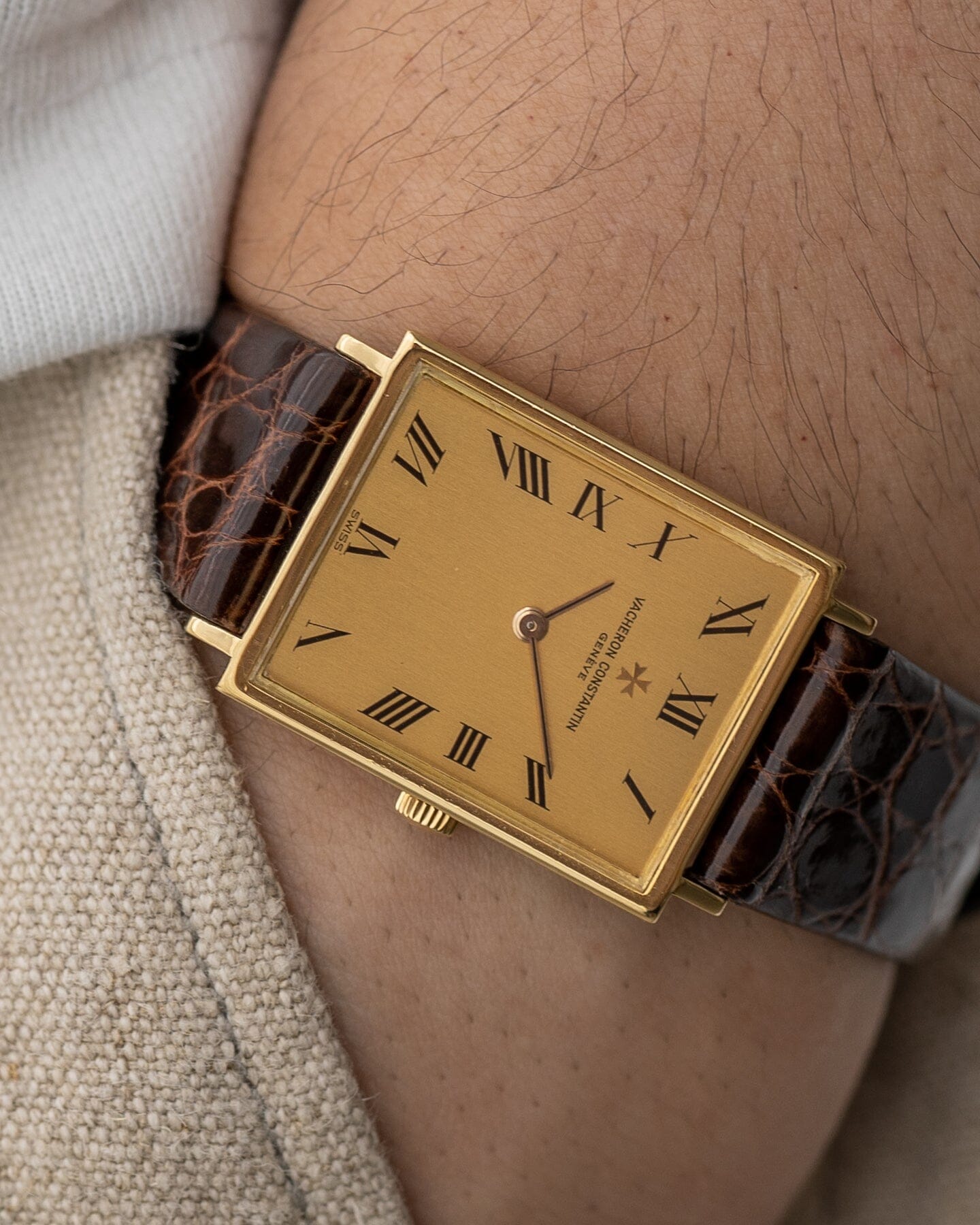 Vacheron Constantin レクタングル 39011 YG シャンパンローマン Watch VACHERON CONSTANTIN