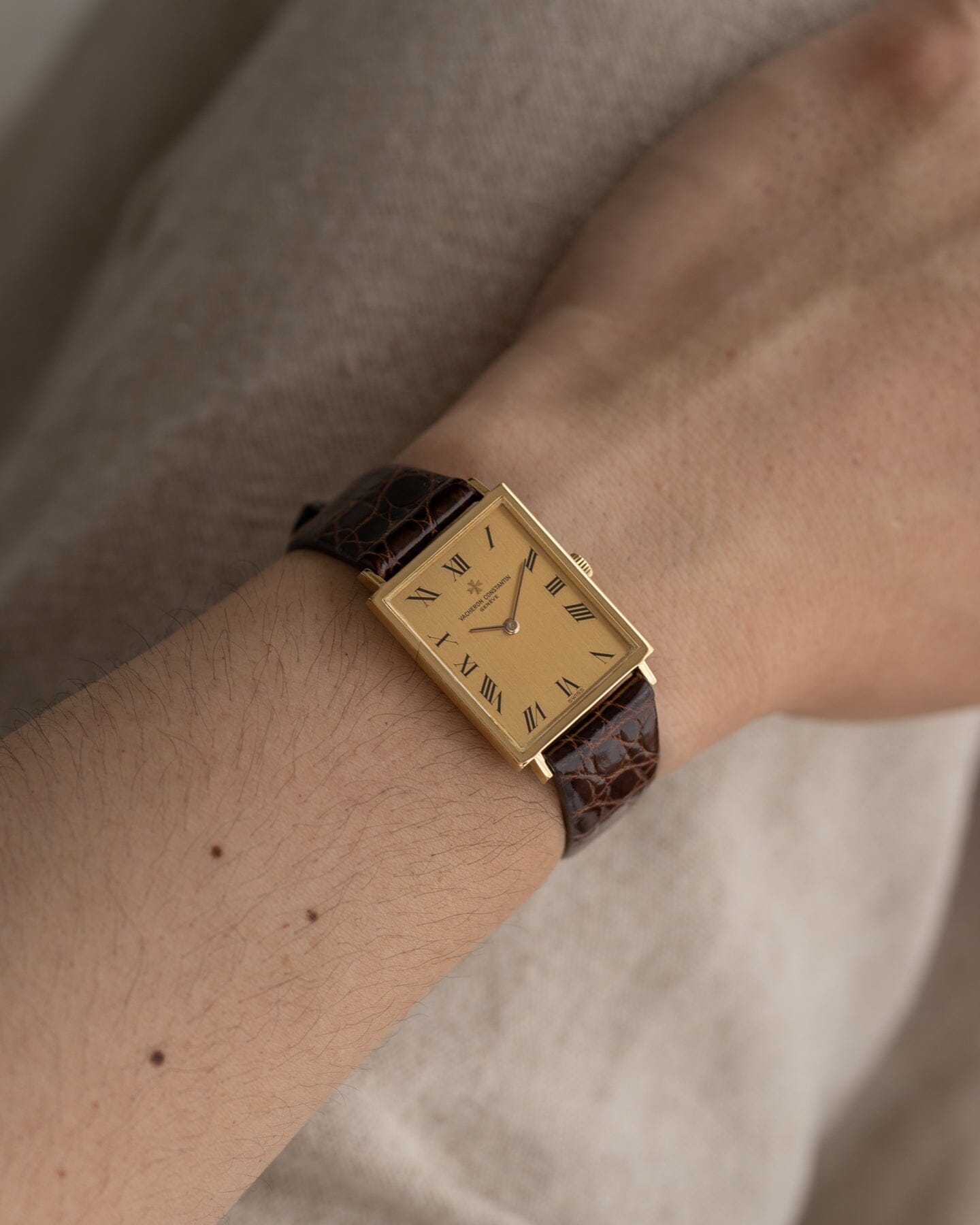 Vacheron Constantin レクタングル 39011 YG シャンパンローマン Watch VACHERON CONSTANTIN