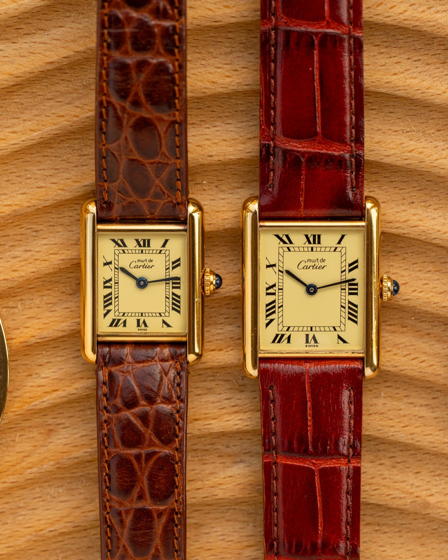 カルティエ マストタンク LM アイボリーローマン QZ Watch CARTIER