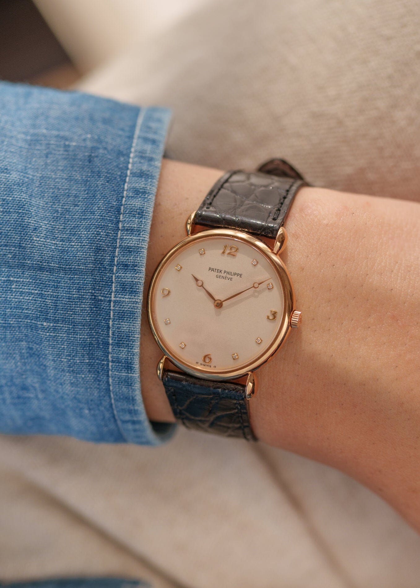 Patek Philippe カラトラバ 3820 PG ダイヤモンドダイアル 保証書付き Watch PATEK PHILIPPE
