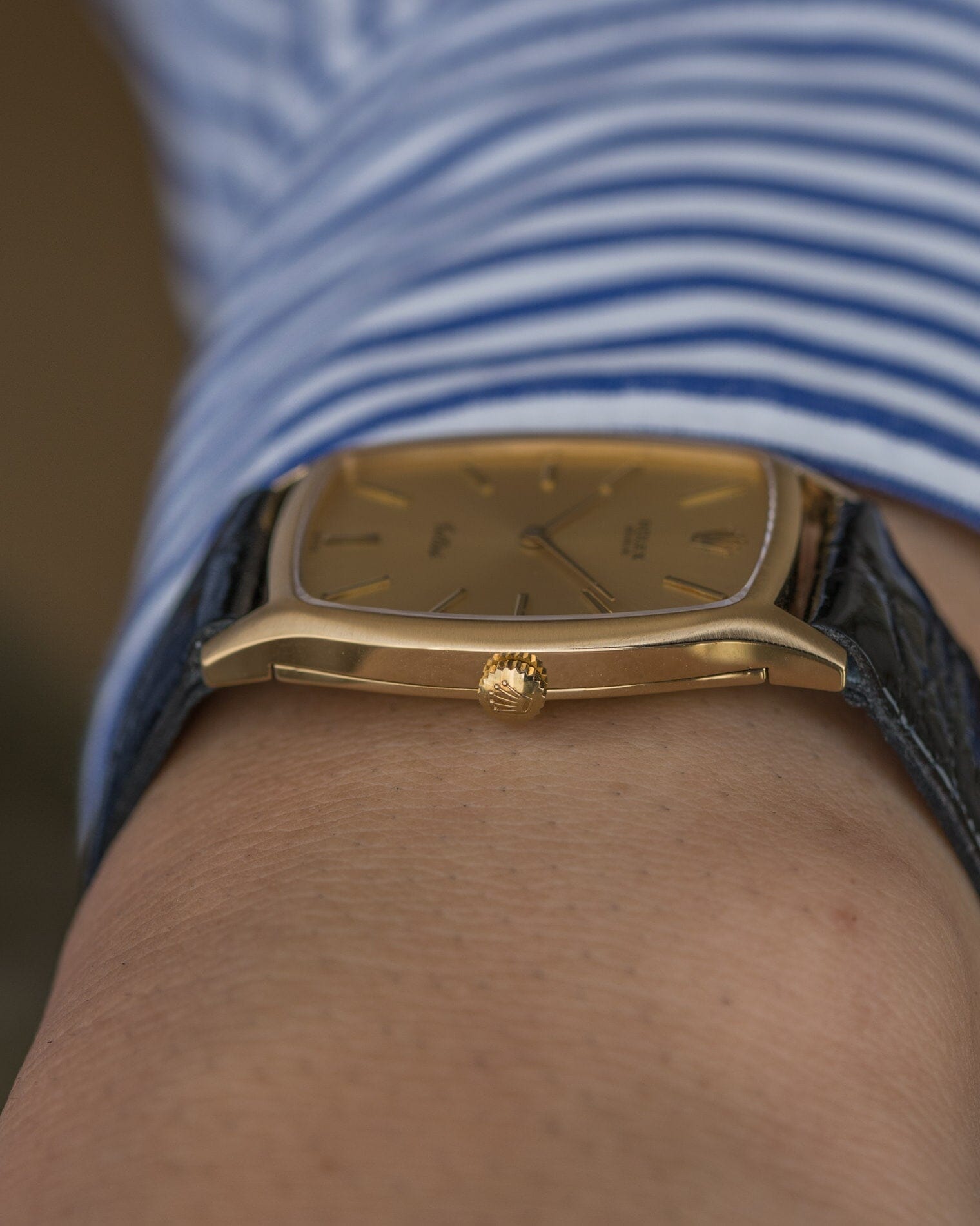 Rolex チェリーニ 3807 YG シャンパンダイアル Watch ROLEX