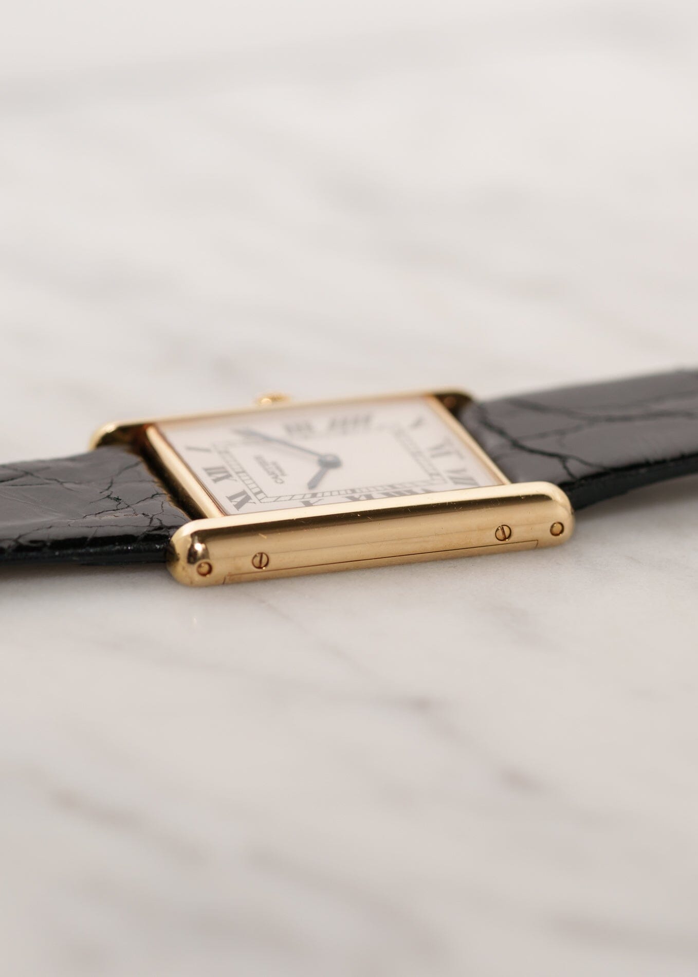 Cartier タンク ルイ カルティエ LM YG CPCP 1600B 箱付き Watch CARTIER