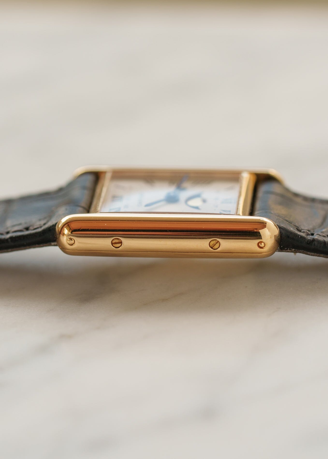 Cartier タンク ルイ カルティエ SM 819003 YG ムーンフェイズ Watch CARTIER