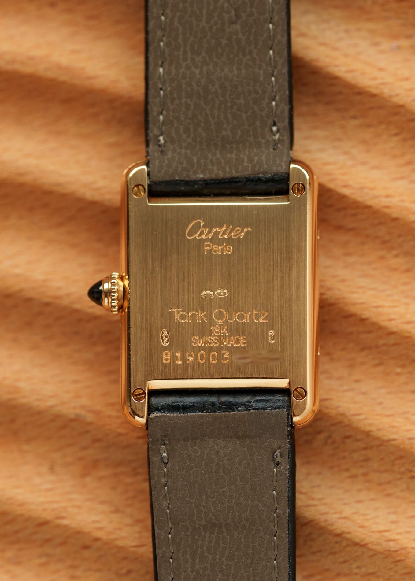 Cartier タンク ルイ カルティエ SM 819003 YG ムーンフェイズ Watch CARTIER