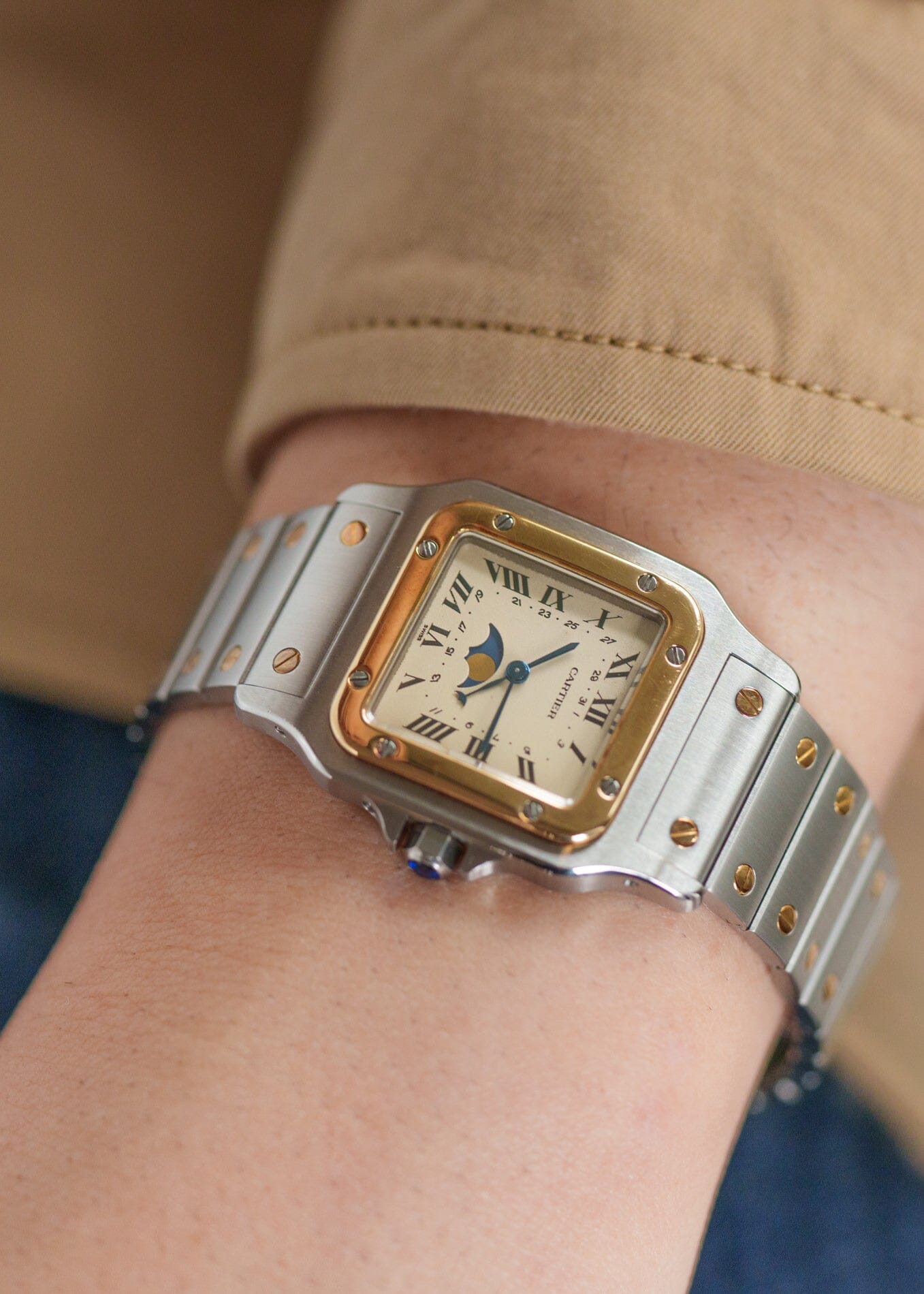 Cartier サントスガルベ LM 119901 ムーンフェイズ Watch CARTIER