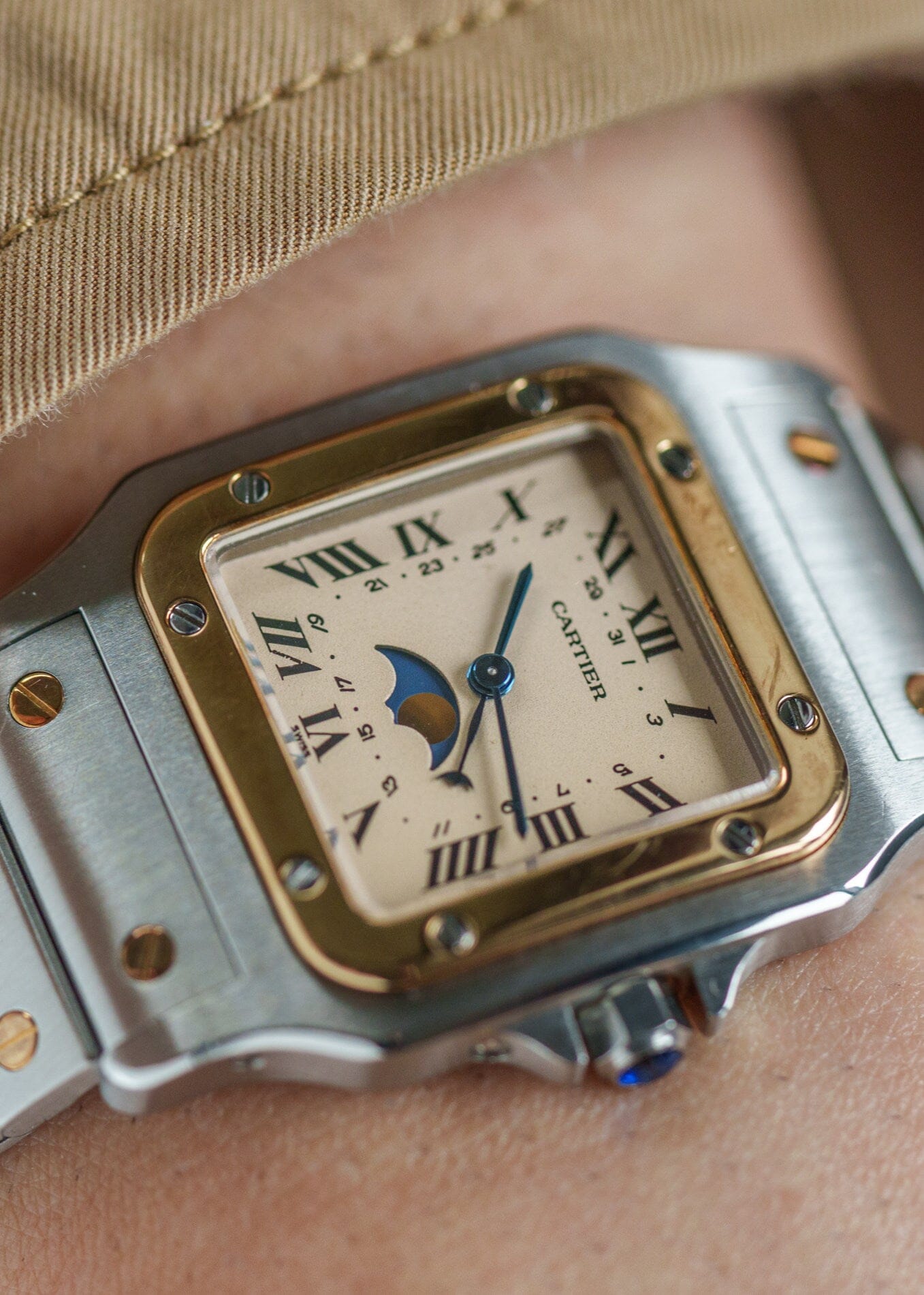 Cartier サントスガルベ LM 119901 ムーンフェイズ Watch CARTIER