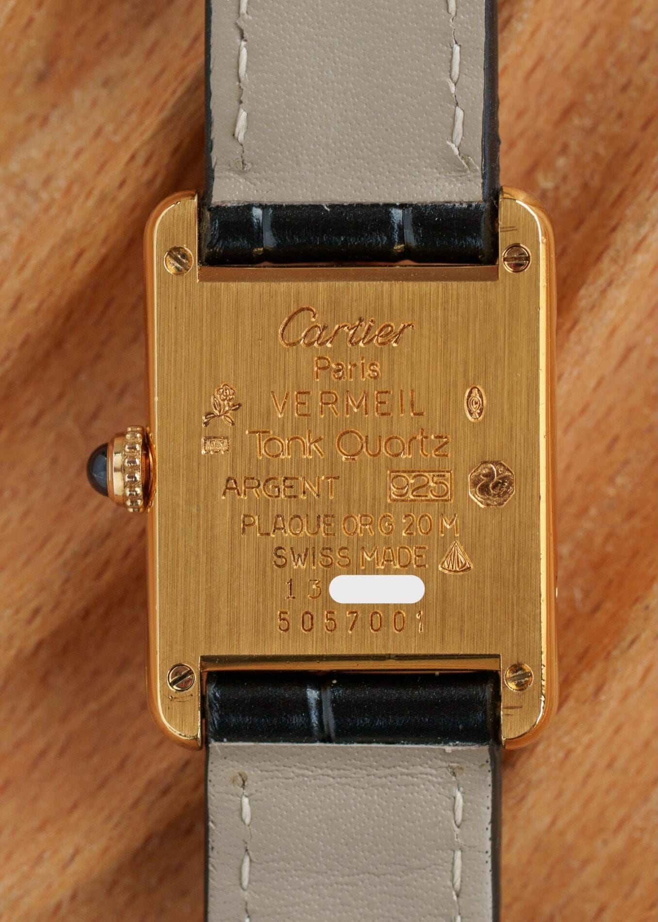 カルティエ マストタンク SM アイボリーローマン QZ Watch CARTIER