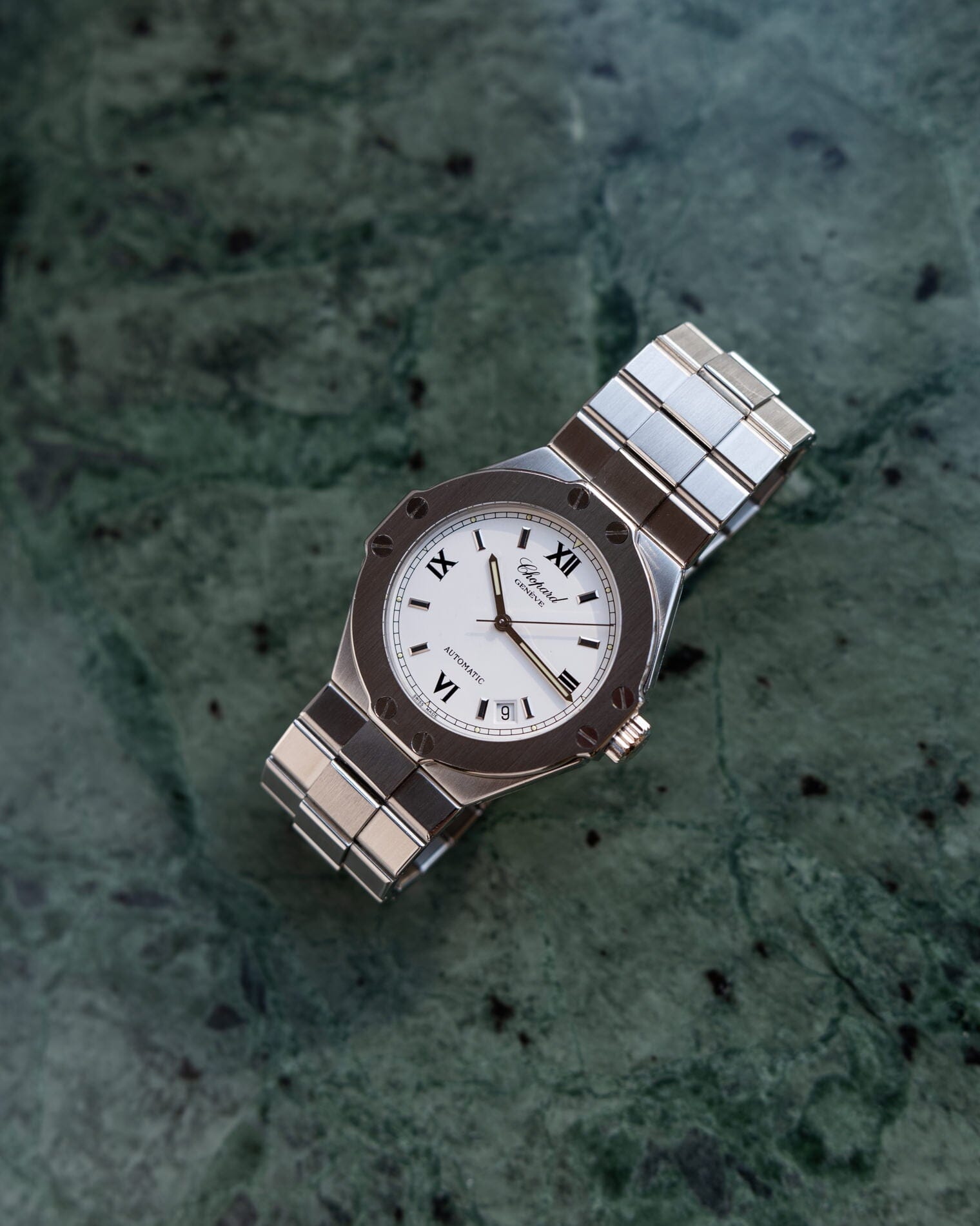 Chopard サンモリッツ 8300 SS ホワイトローマン Watch CHOPARD