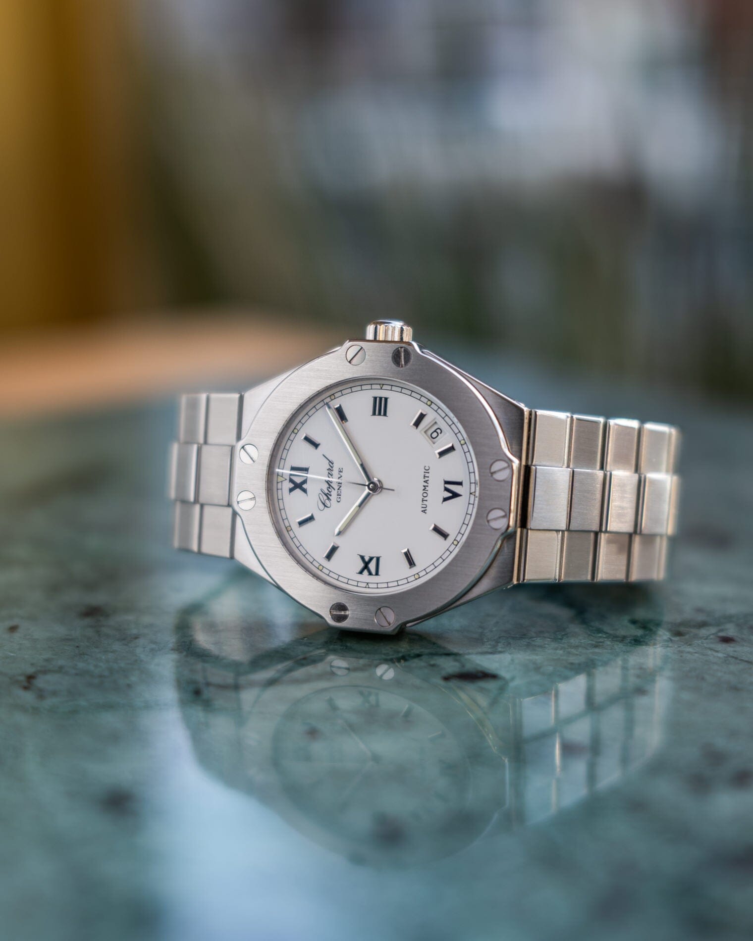 Chopard サンモリッツ 8300 SS ホワイトローマン Watch CHOPARD