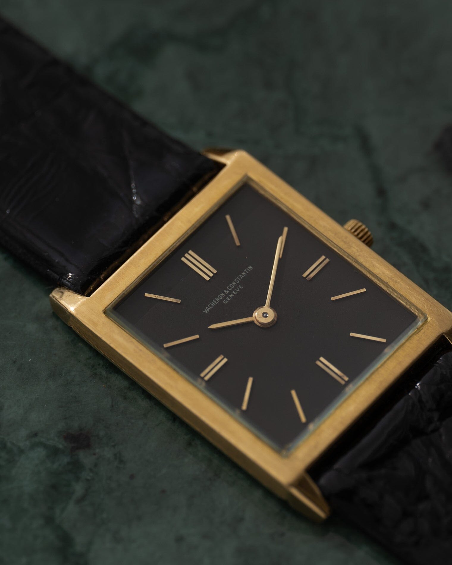 Vacheron Constantin レクタングル 6791 "タンク" YG ダークグレーダイアル Watch VACHERON CONSTANTIN