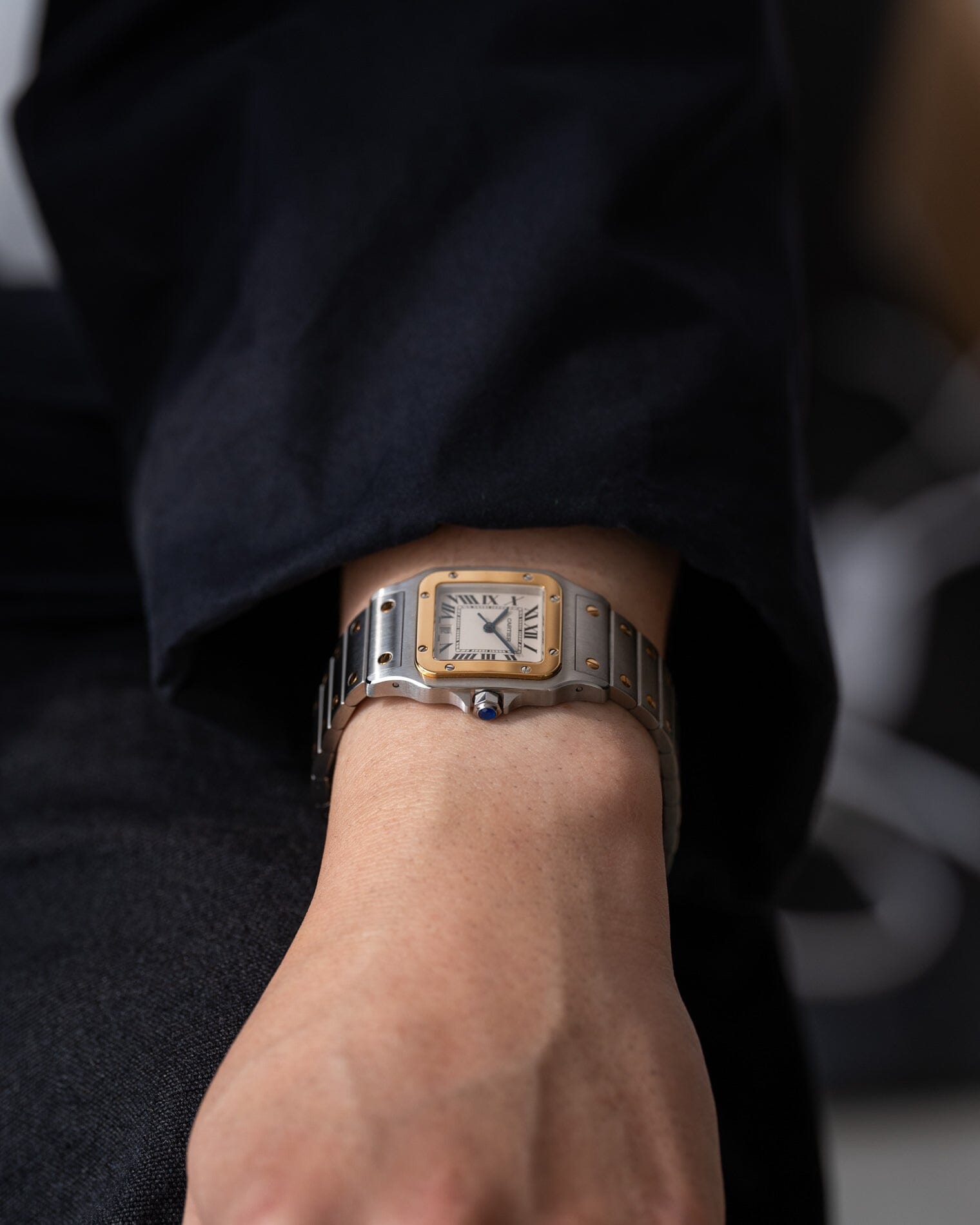 Cartier サントス ガルベ LM アイボリーローマン 新型 箱保証書付 Watch CARTIER