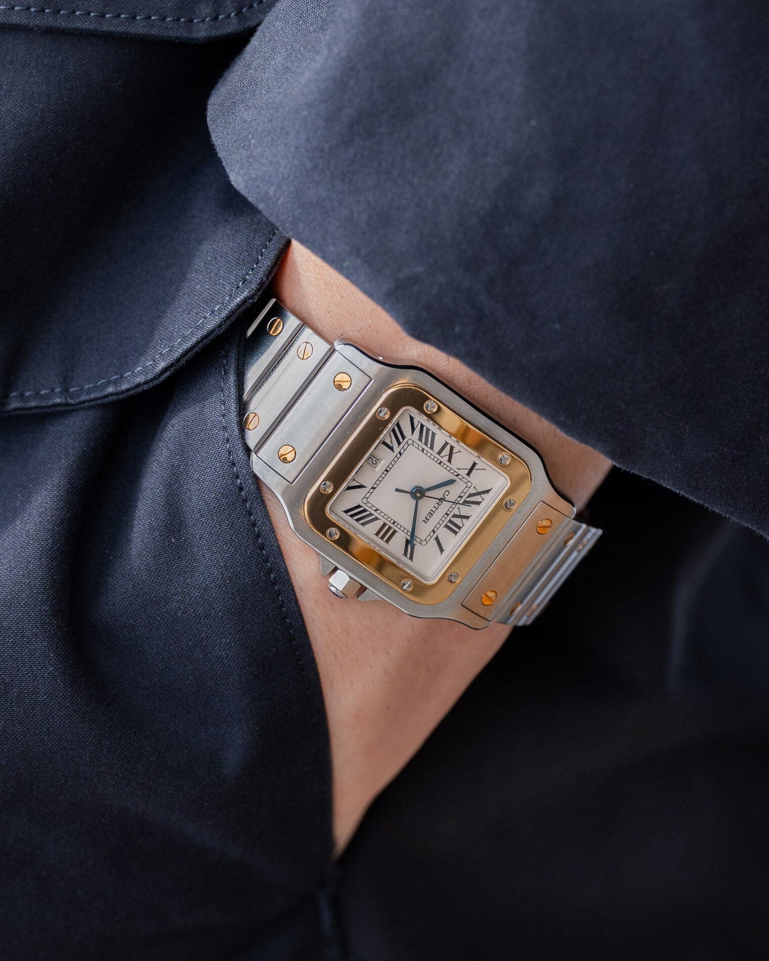 Cartier サントス ガルベ LM アイボリーローマン 新型 箱保証書付 Watch CARTIER