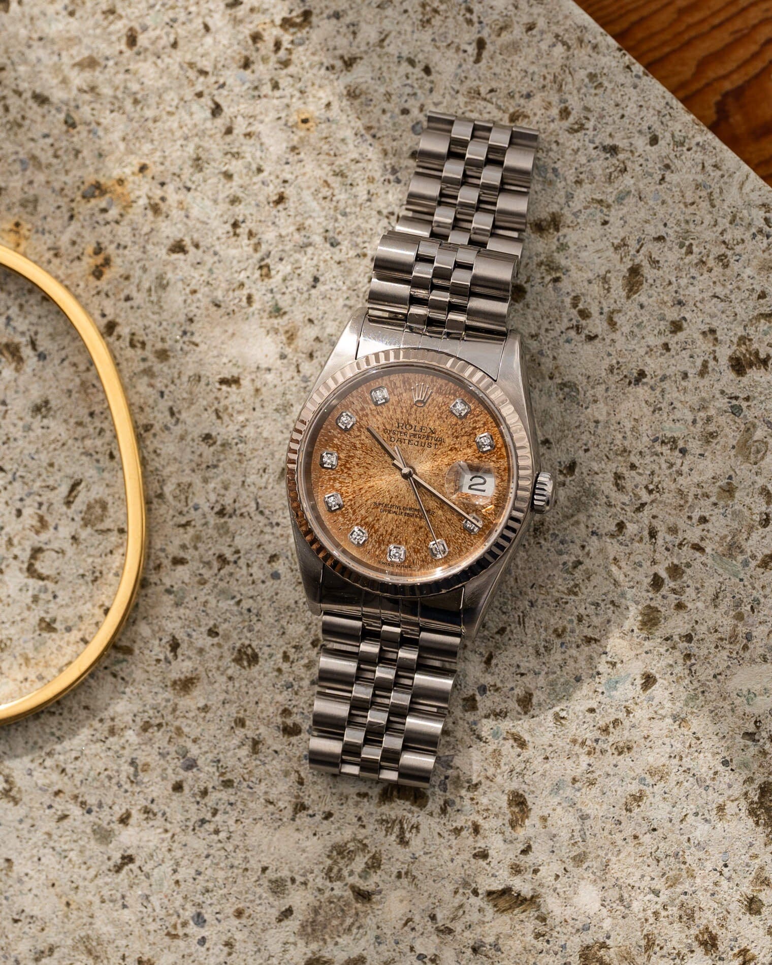 Rolex デイトジャスト 16234G パティナ ダイヤモンドダイアル 箱保証書付 Watch ROLEX