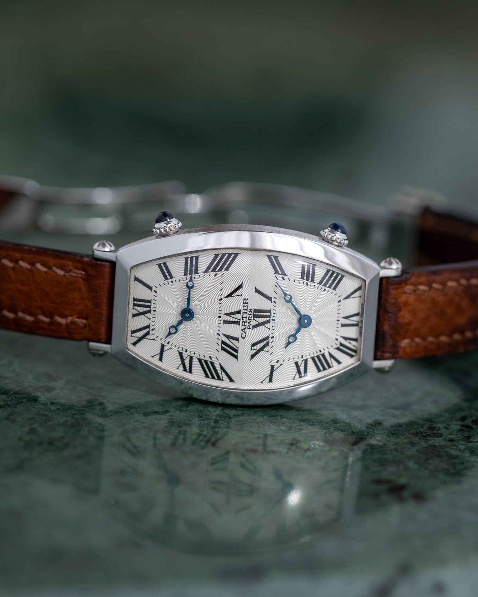 Cartier トノー 2459D デュアルタイム WG CPCP Watch CARTIER