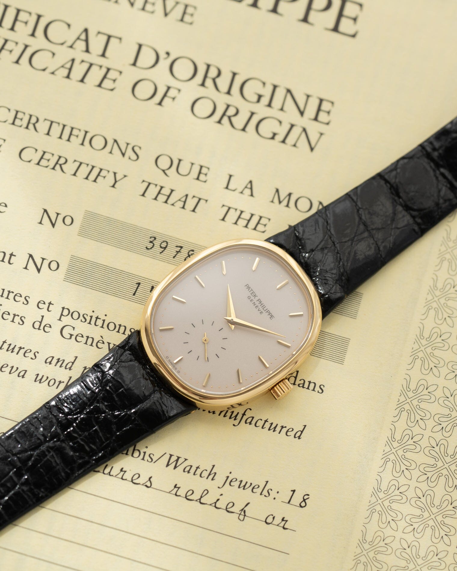 Patek Philippe ゴールデンエリプス 3978 YG シグマダイアル 保証書付き Watch PATEK PHILIPPE