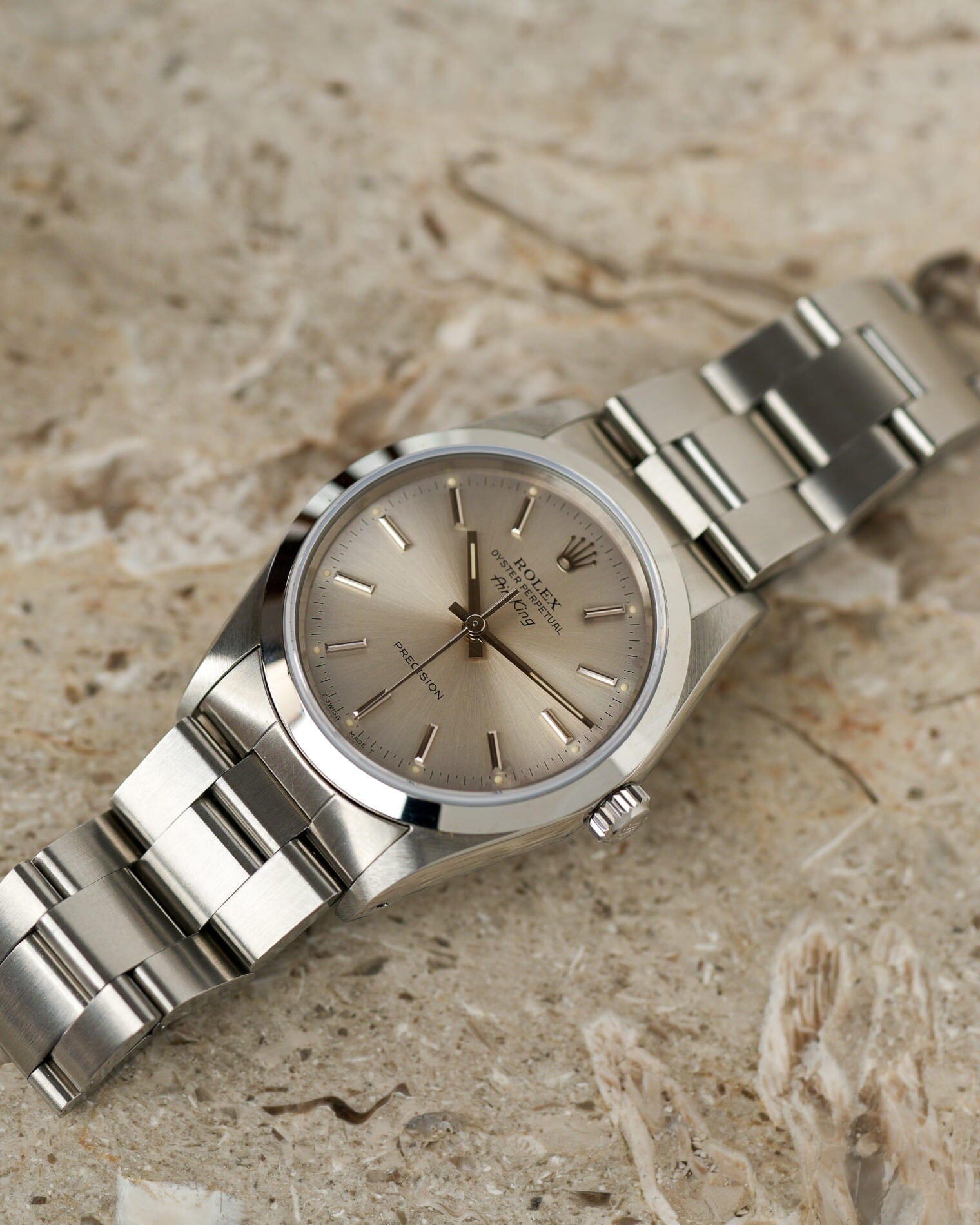 Rolex エアキング 14000 シルバーダイアル 国際サービス保証書付き Watch ROLEX