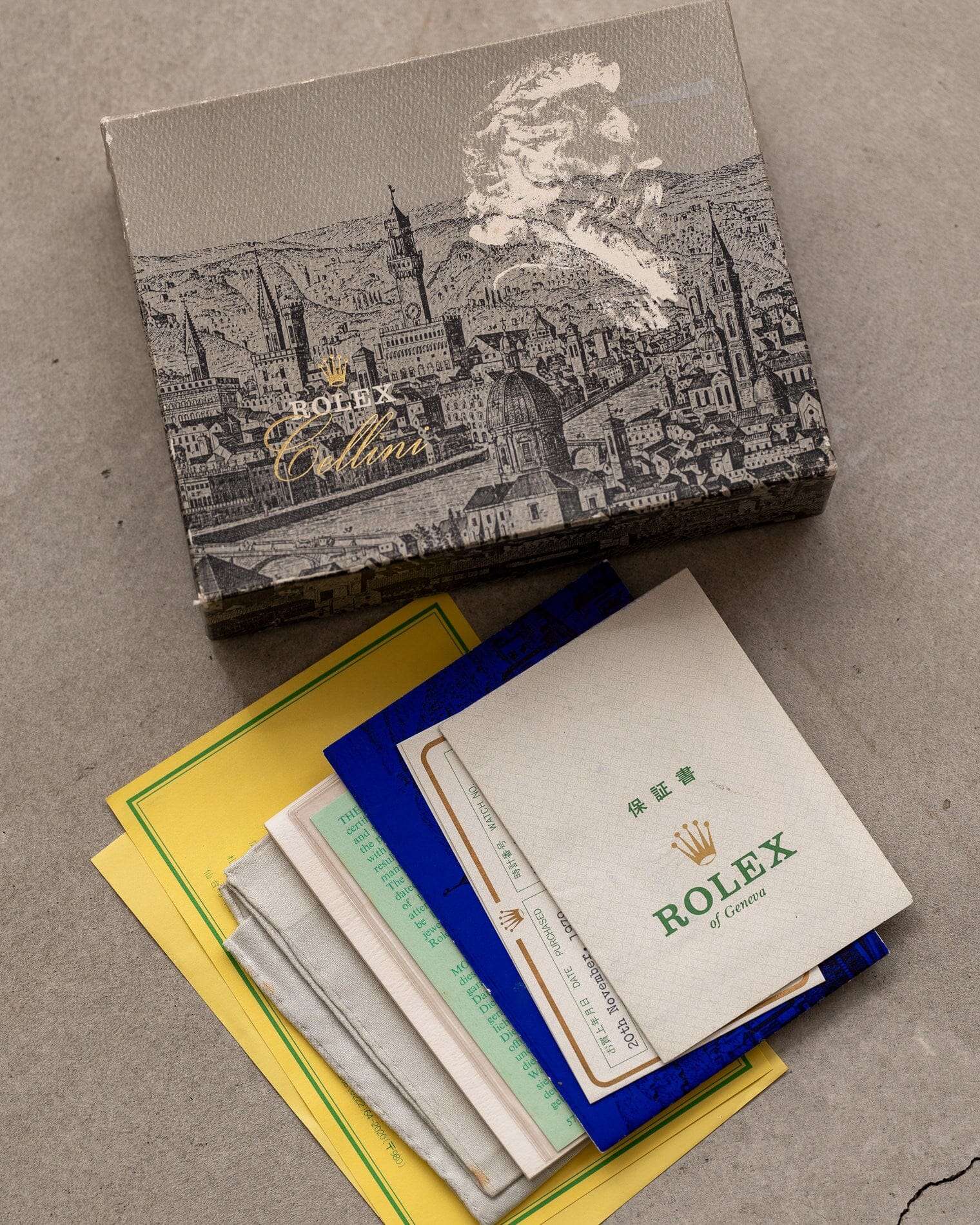 Rolex チェリーニ 4113 YG シャンパンダイアル フルセット Watch ROLEX